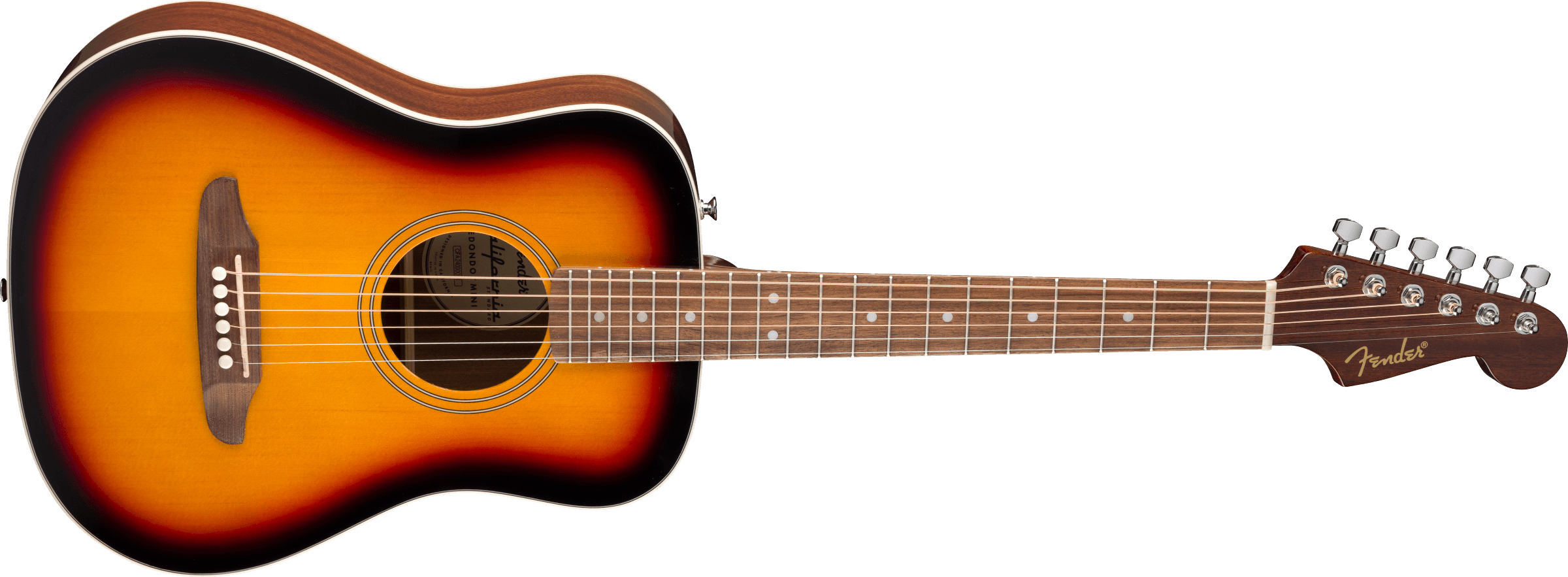 Fender California Standard Redondo Mini with Bag, Spruce Top, 3-Color Sunburst