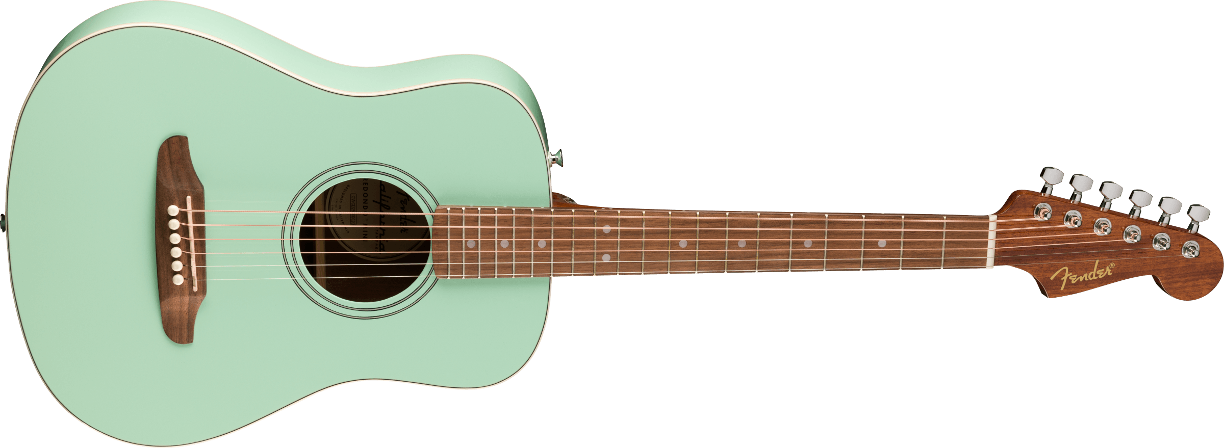 Fender California Standard Redondo Mini with Bag, Spruce Top, Surf Green
