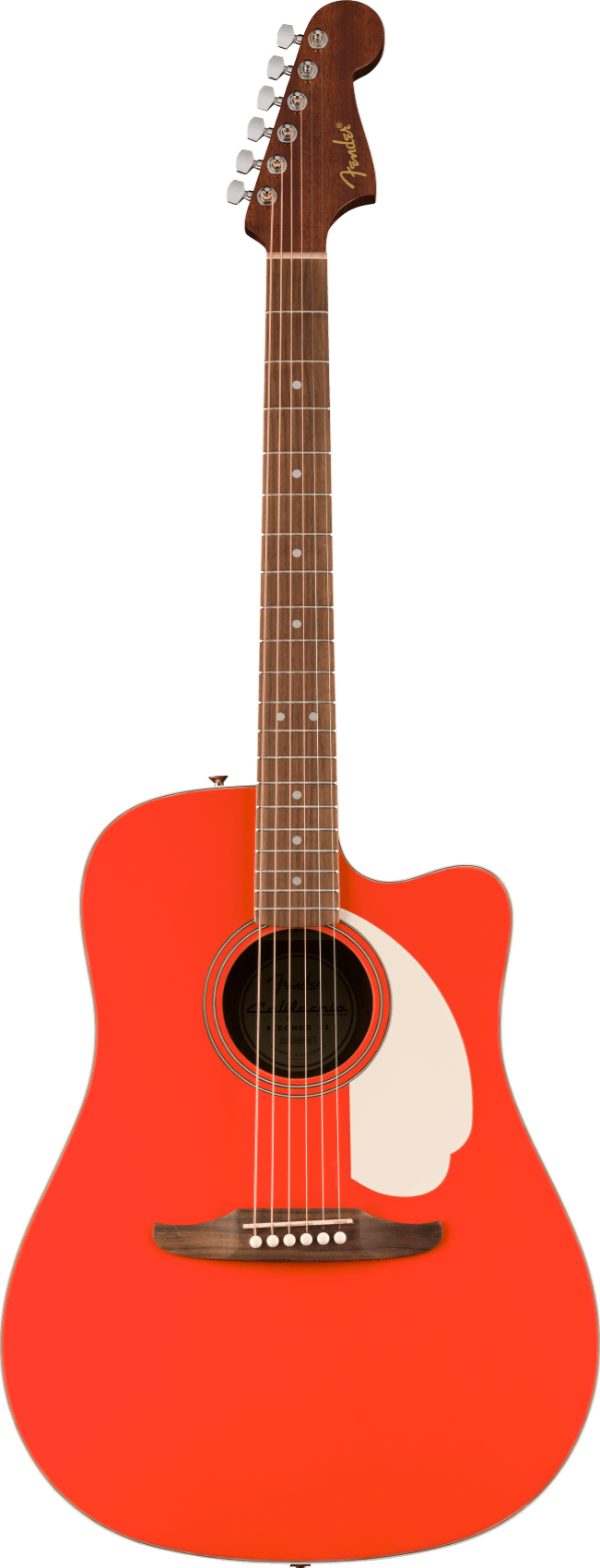 Fender California Standard Redondo CE Spruce Top Ivory Pickguard - Fiesta Red
