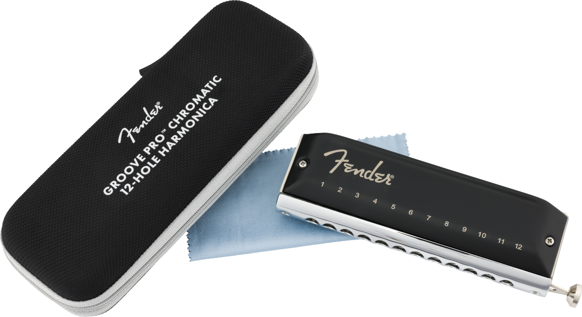 Fender Groove Pro Chromatic 12-Hole Harmonica, Key of C - Metronome Music Inc.