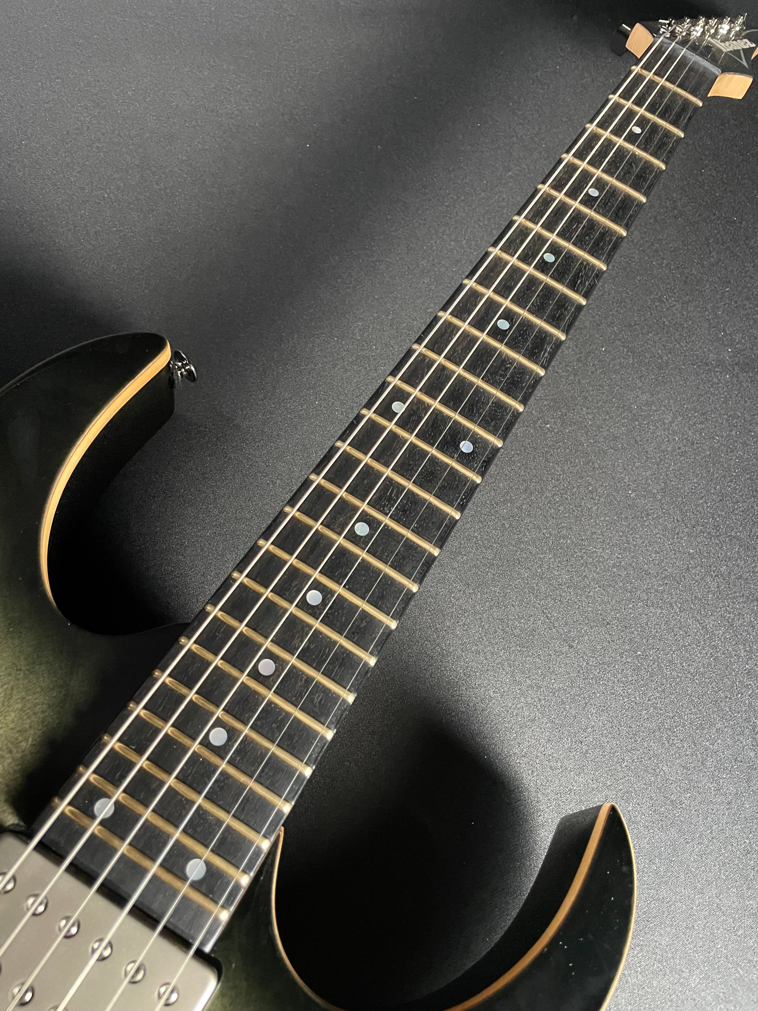 Ibanez RG1121RB Premium w/Gig Bag - Charcoal Burst Burl (Used) - Metronome Music Inc.