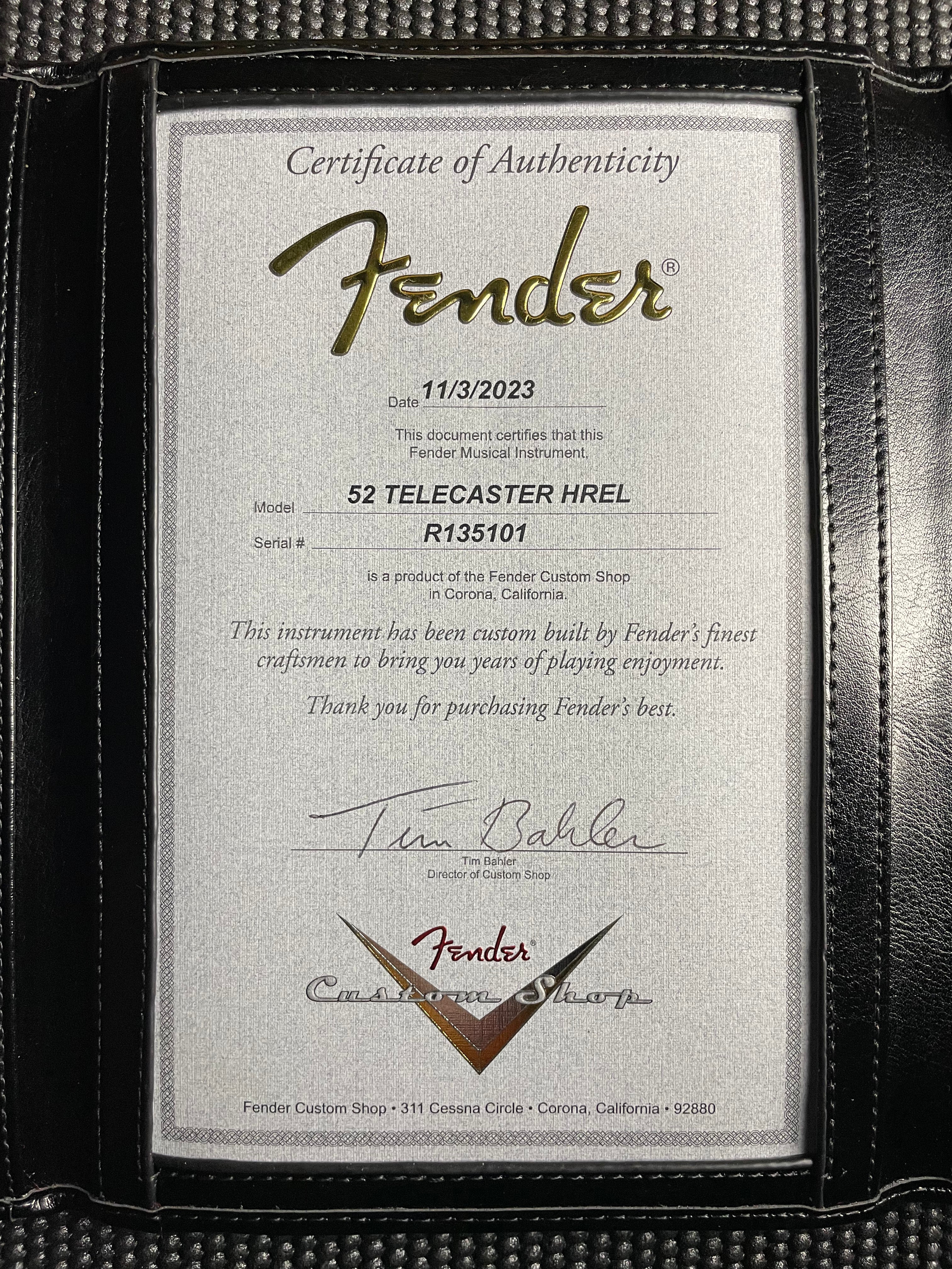 Fender Custom Shop 1952 Telecaster, Heavy Relic- Aged Nocaster Blonde (6lbs 12oz) - Metronome Music Inc.