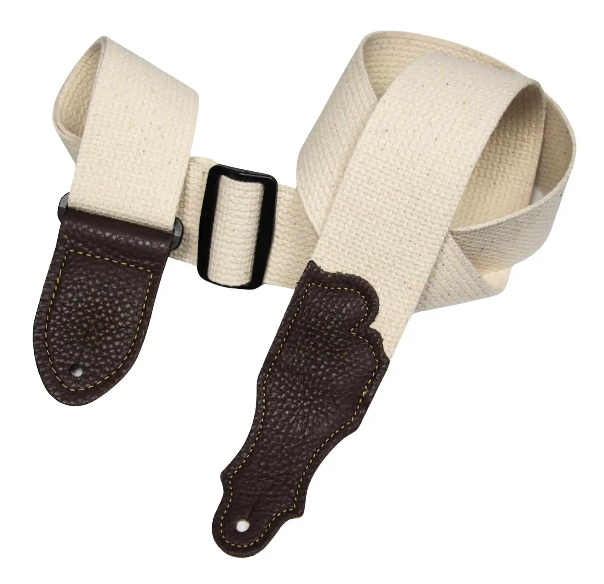 Franklin 2" Natural Cotton Guitar Strap – Glove Leather End Tab USA MADE! - Metronome Music Inc.