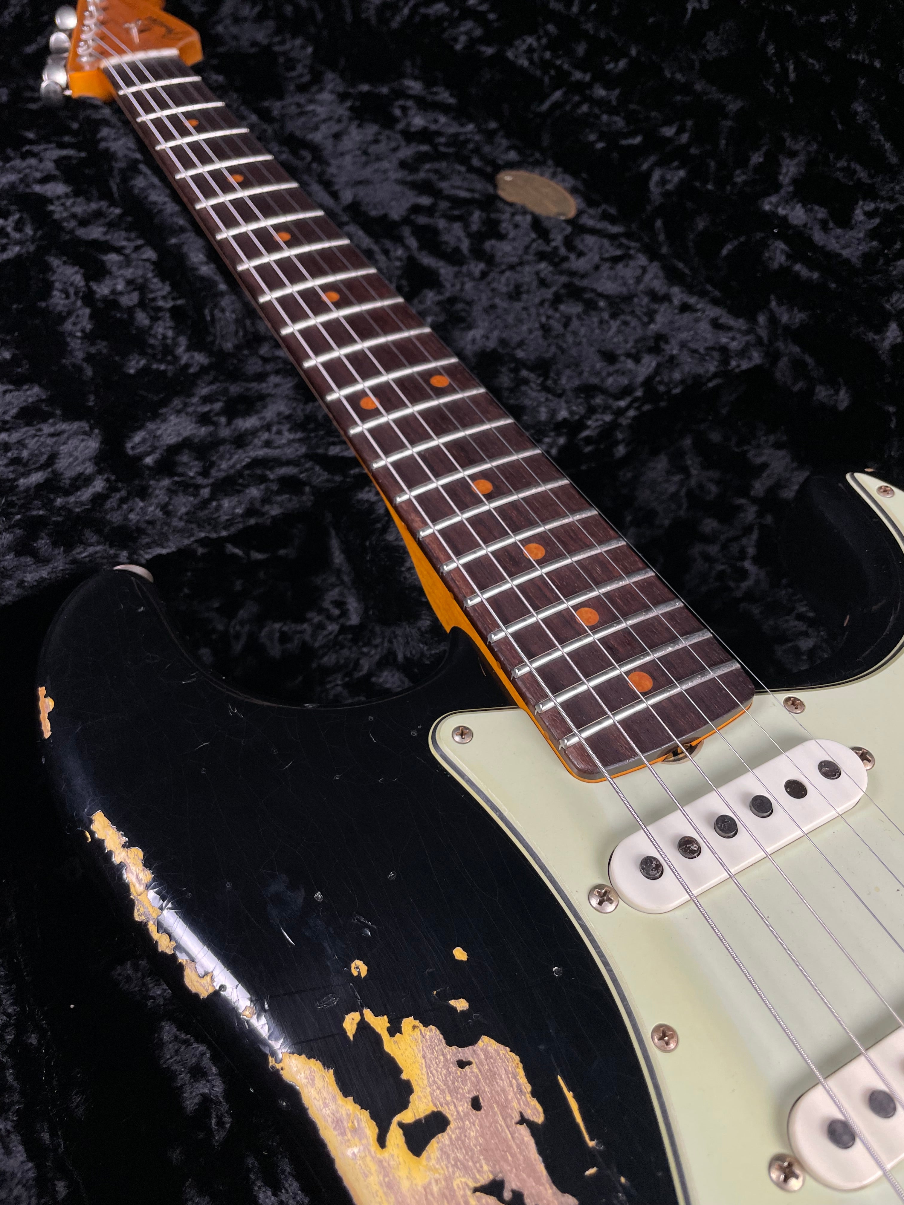 Fender Custom Shop 1960 Stratocaster, Heavy Relic- Aged Black/3-Color