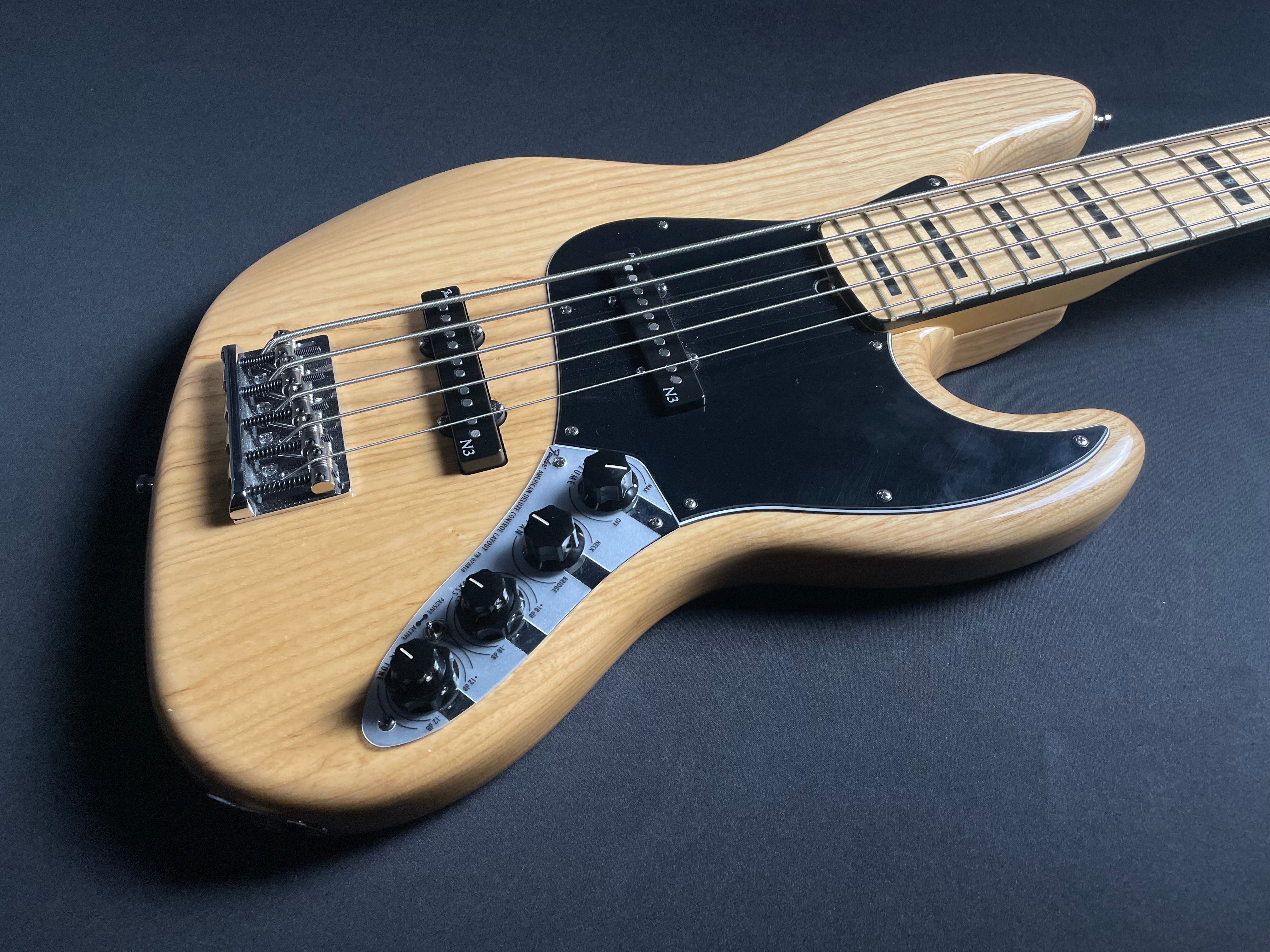 Fender American Deluxe Jazz Bass V Ash w/OHSC - Natural (2012)