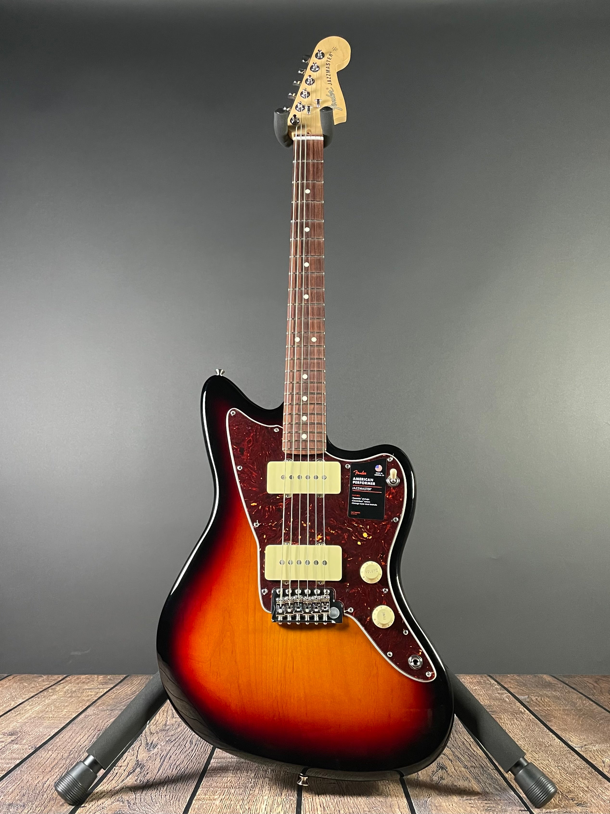 Fender American Performer Jazzmaster, Rosewood- 3-Tone Sunburst - Metronome Music Inc.