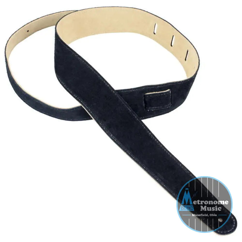 2.5" CAPRI SUEDE STRAP WITH NUBUCK BACKING BLACK - Metronome Music Inc.