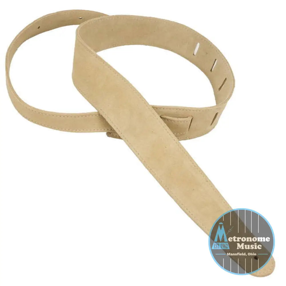2.5" CAPRI SUEDE STRAP WITH NUBUCK BACKING HONEY - Metronome Music Inc.