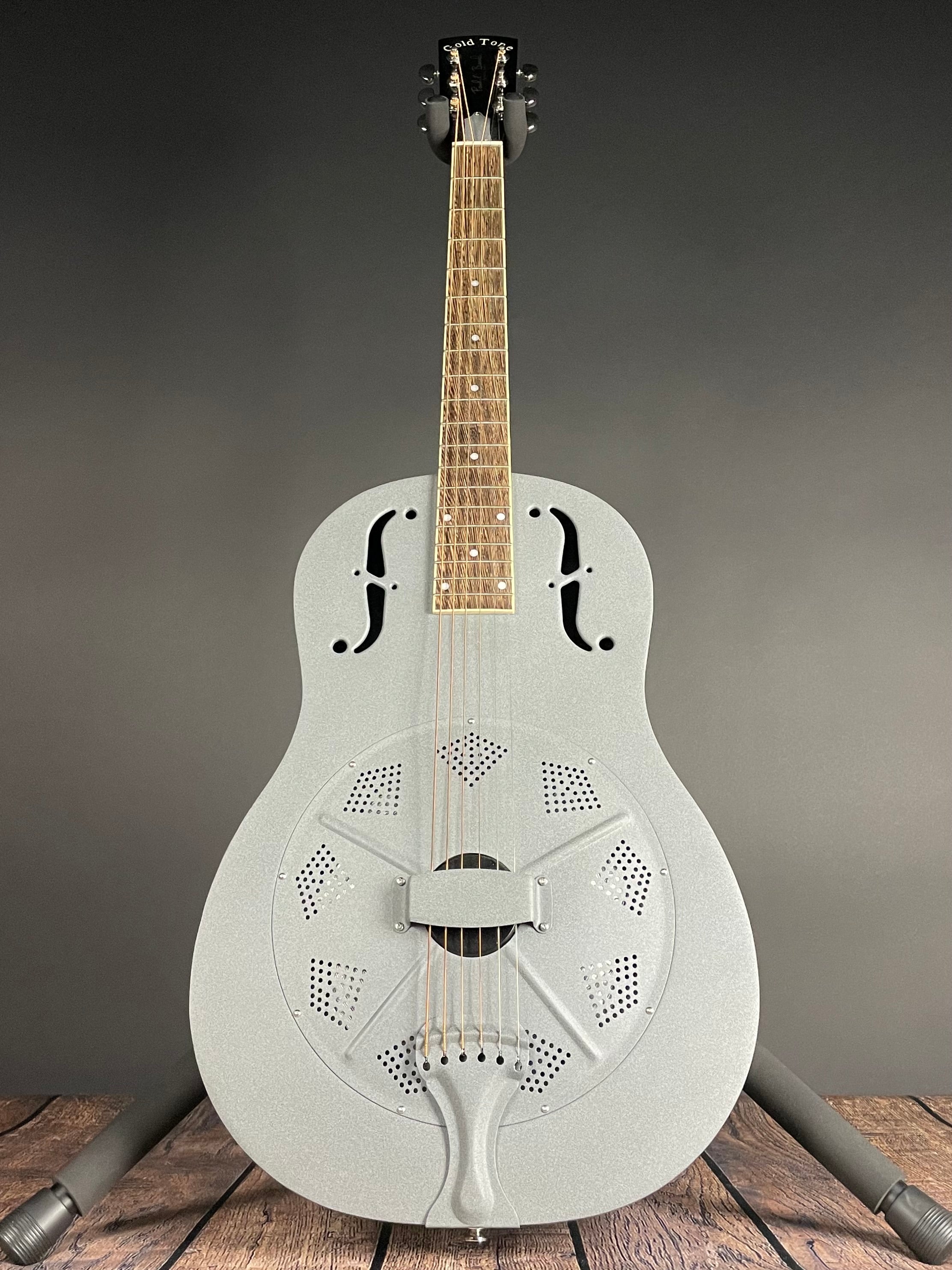 Gold Tone GRS: Paul Beard Metal Body Resonator Guitar- Gray - Metronome Music Inc.