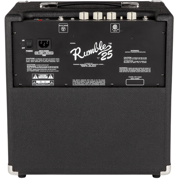 Fender Rumble 25 (V3) Bass Combo - Black/Silver