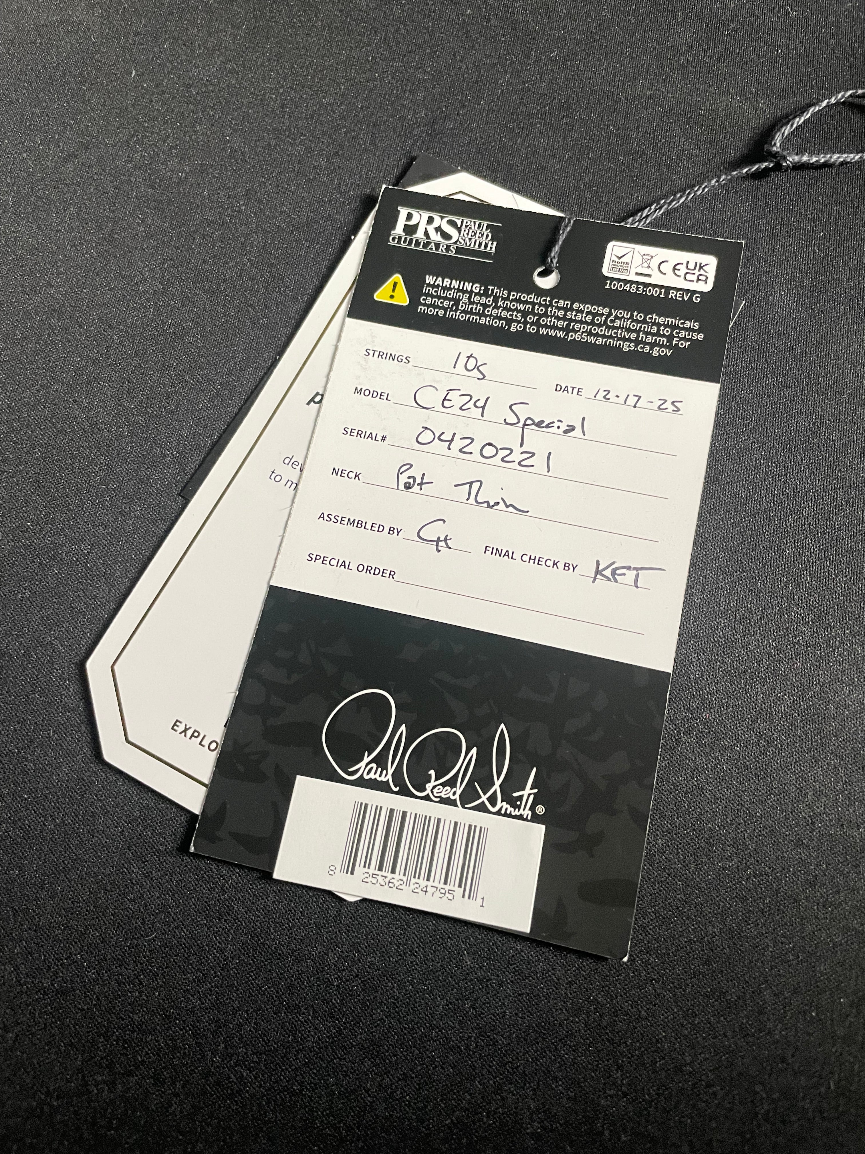 PRS 40th Anniversary CE 24 Special Electric Guitar - Faded Blue Smokeburst