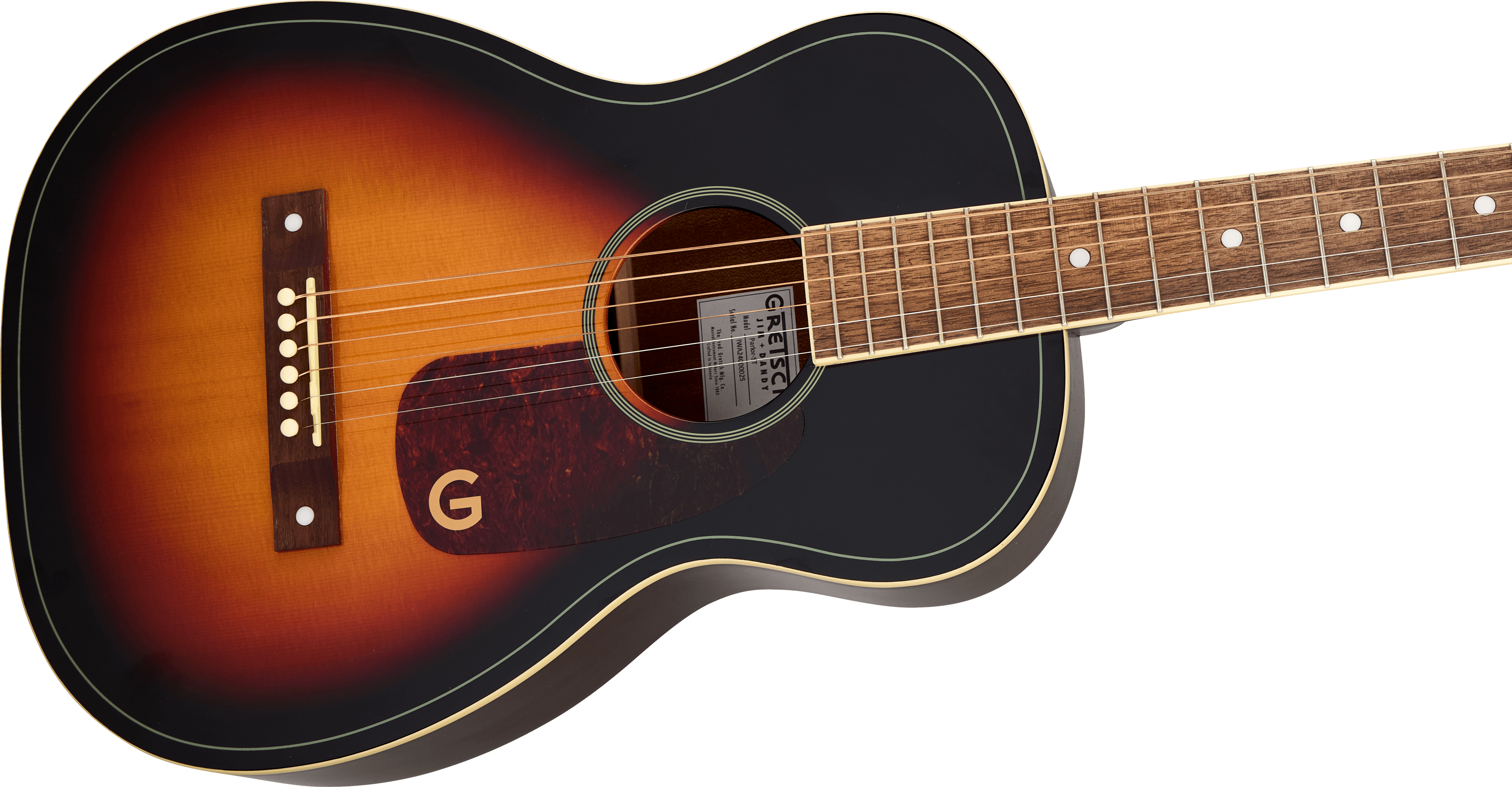 Gretsch Jim Dandy Parlor LTD, Solid Top, Walnut Fingerboard, Heritage Burst