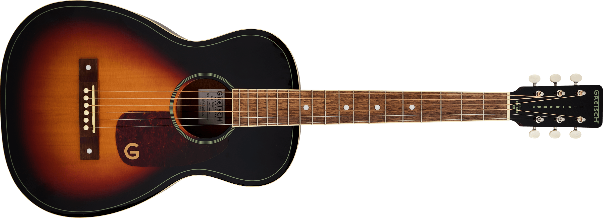 Gretsch Jim Dandy Parlor LTD, Solid Top, Walnut Fingerboard, Heritage Burst