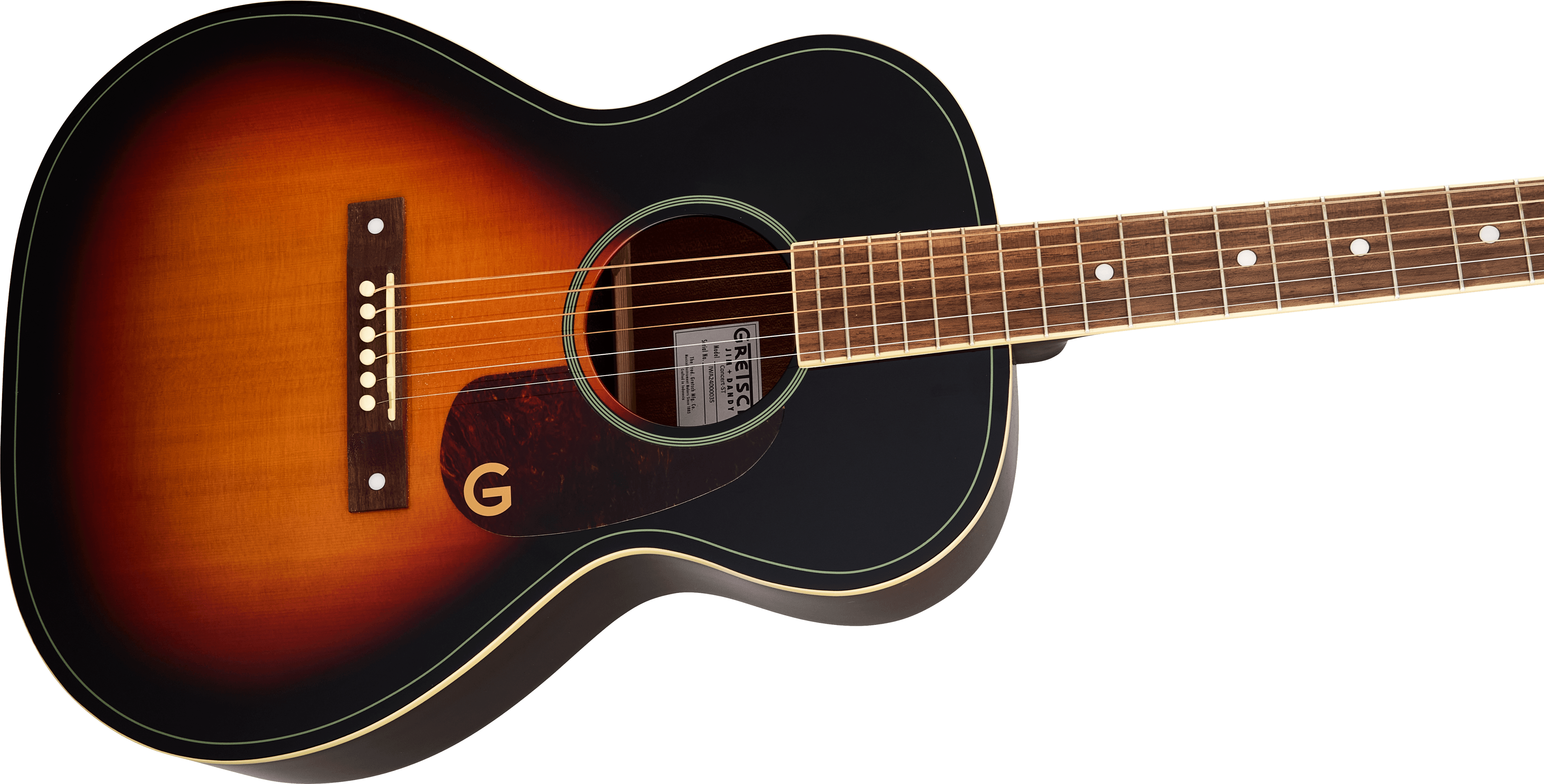 Gretsch Jim Dandy Concert LTD, Solid Top, Walnut Fingerboard, Heritage Burst