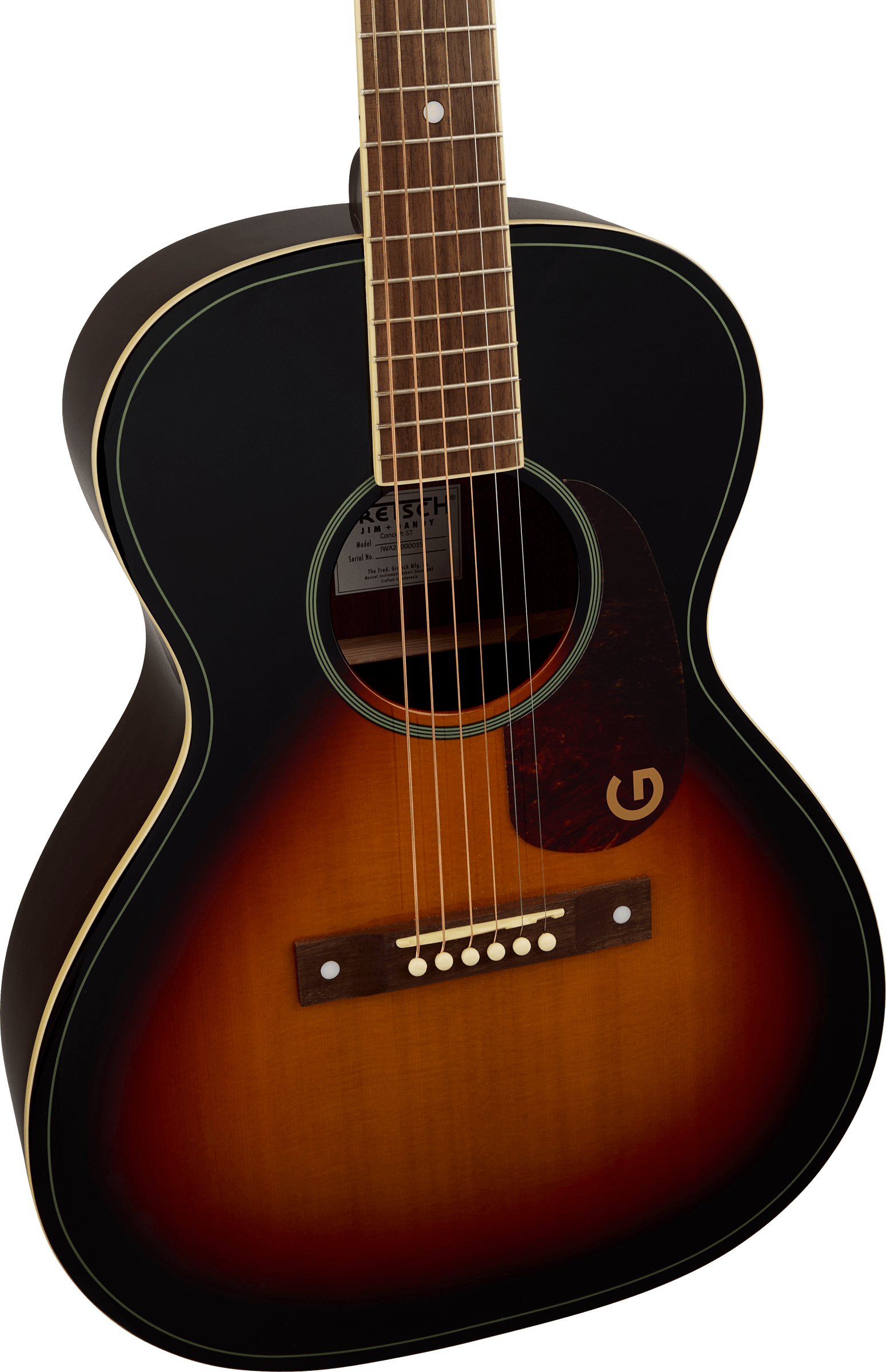 Gretsch Jim Dandy Concert LTD, Solid Top, Walnut Fingerboard, Heritage Burst