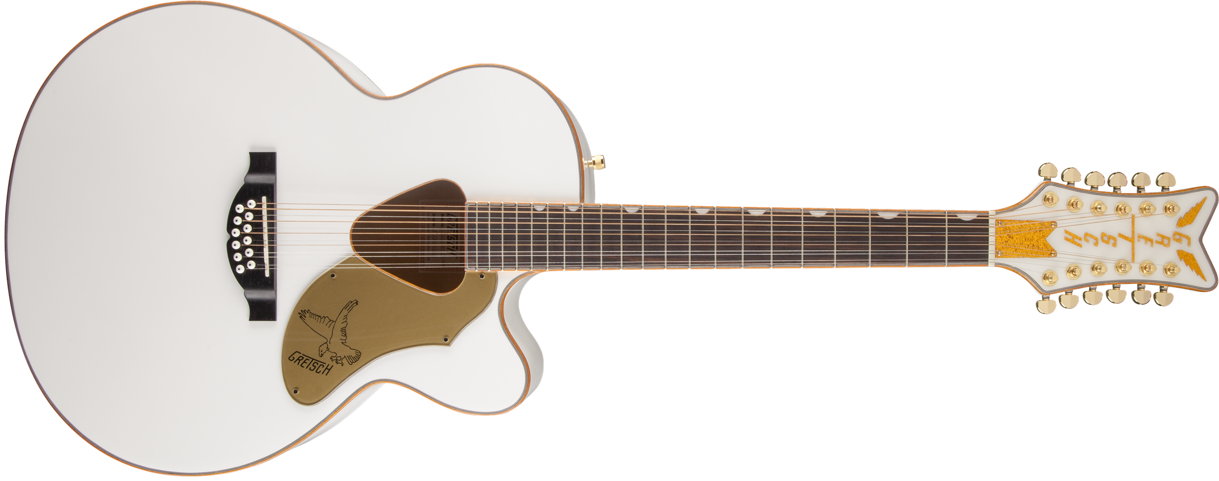 Gretsch G5022CWFE-12 Rancher Falcon Jumbo 12-String Cutaway, Fishman Pickup, White