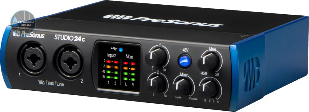 PreSonus Studio 24c, USB-C Compatible- Audio Interface - Metronome Music Inc.