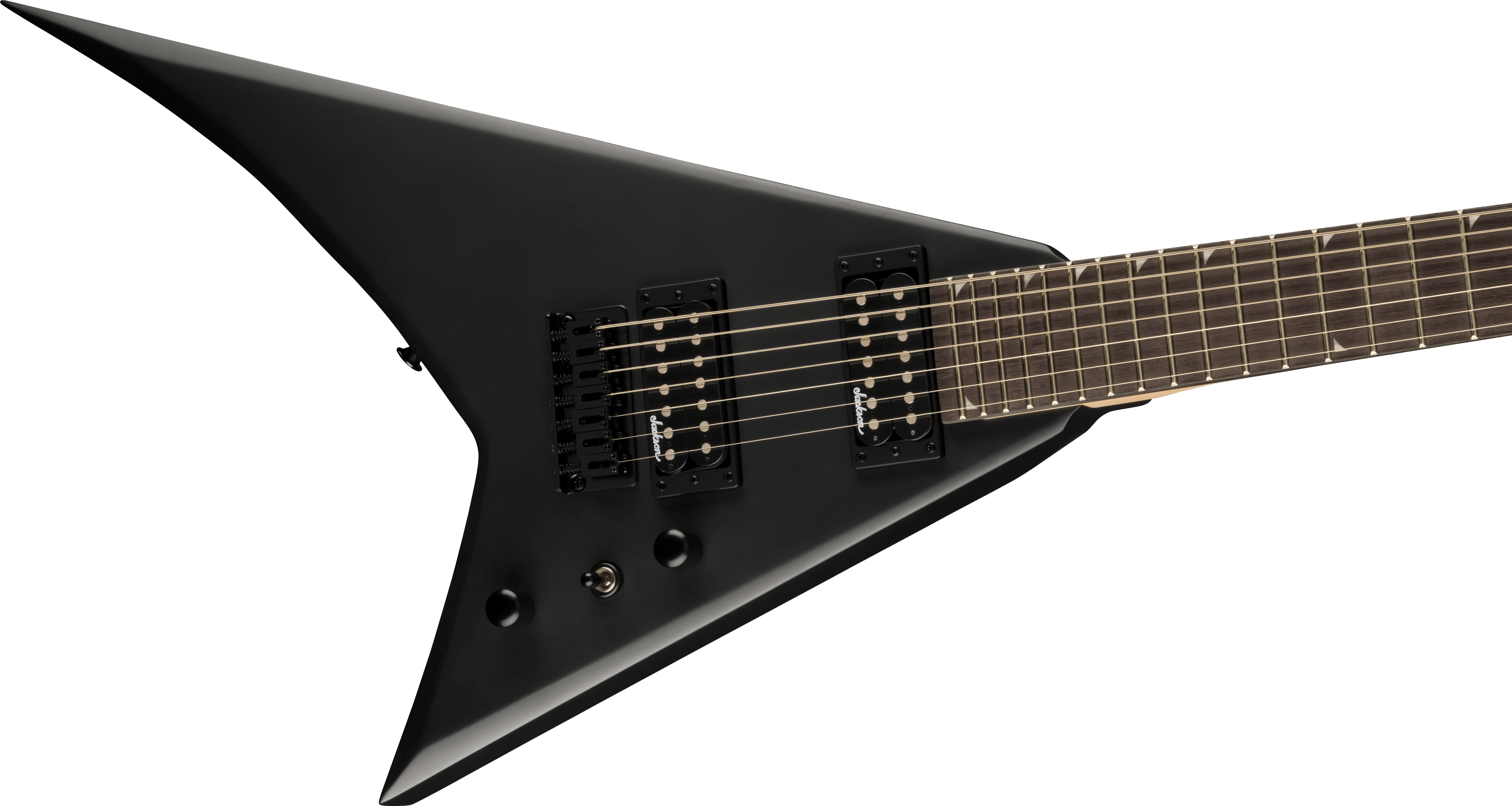 Jackson  JS Series Rhoads JS22-7 RR HT, Amaranth Fingerboard, Satin Black - Metronome Music Inc.