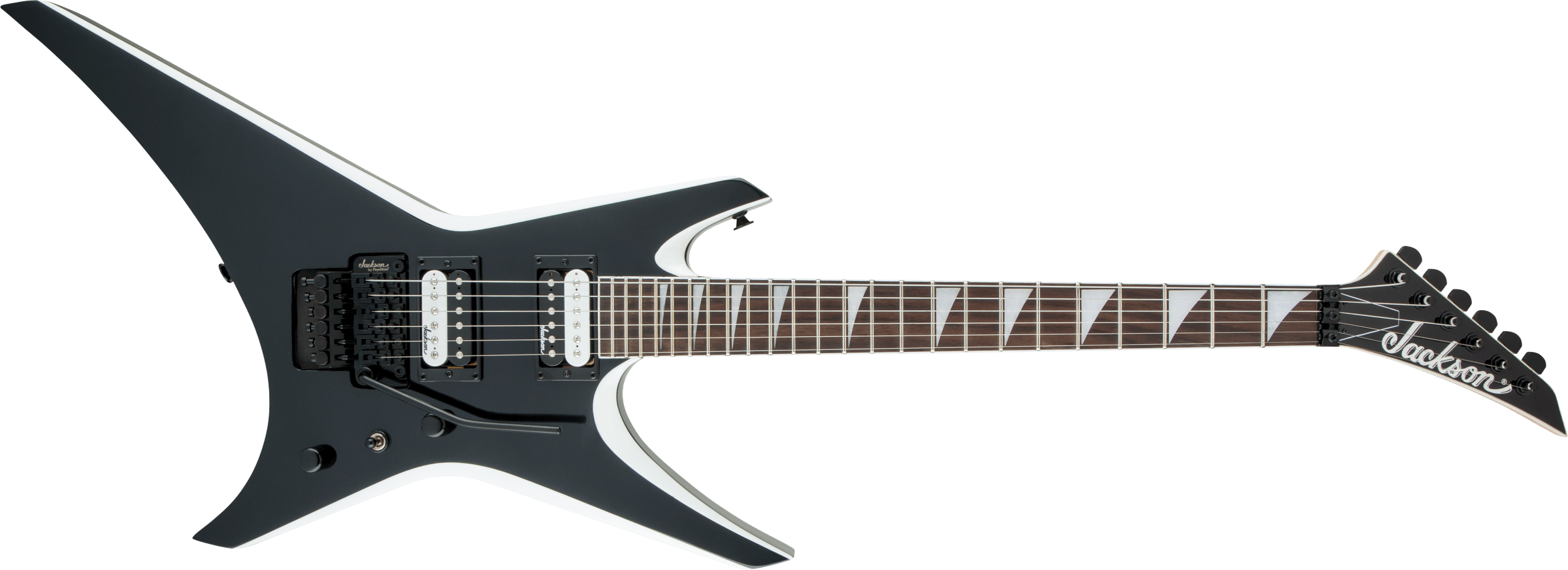 Jackson  JS Series Warrior JS32, Amaranth Fingerboard, Black with White Bevels - Metronome Music Inc.