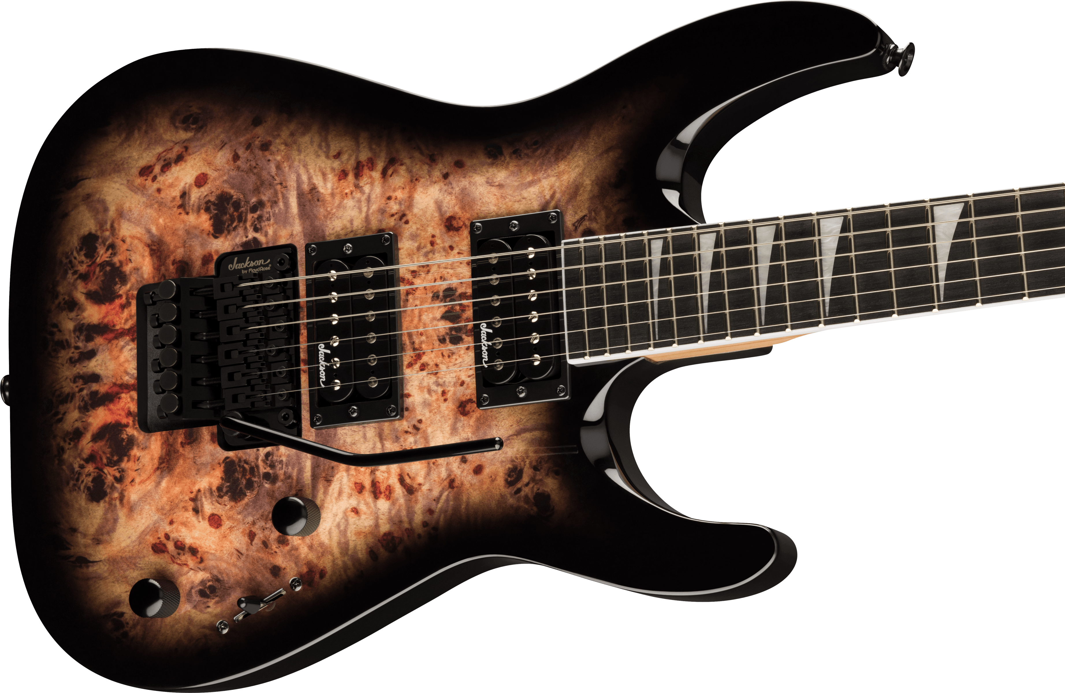 Jackson  JS Series Dinky JS32 DKAP, Amaranth Fingerboard, Transparent Black Burst - Metronome Music Inc.