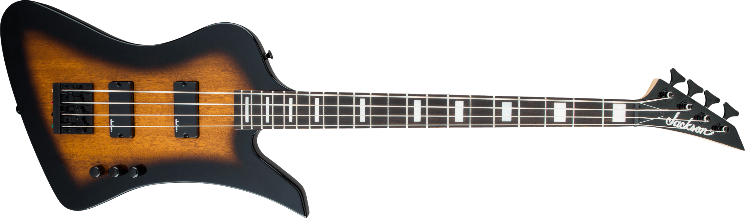 Jackson JS Series Kelly Bird Bass IV JS2, Amaranth - Tobacco Burst