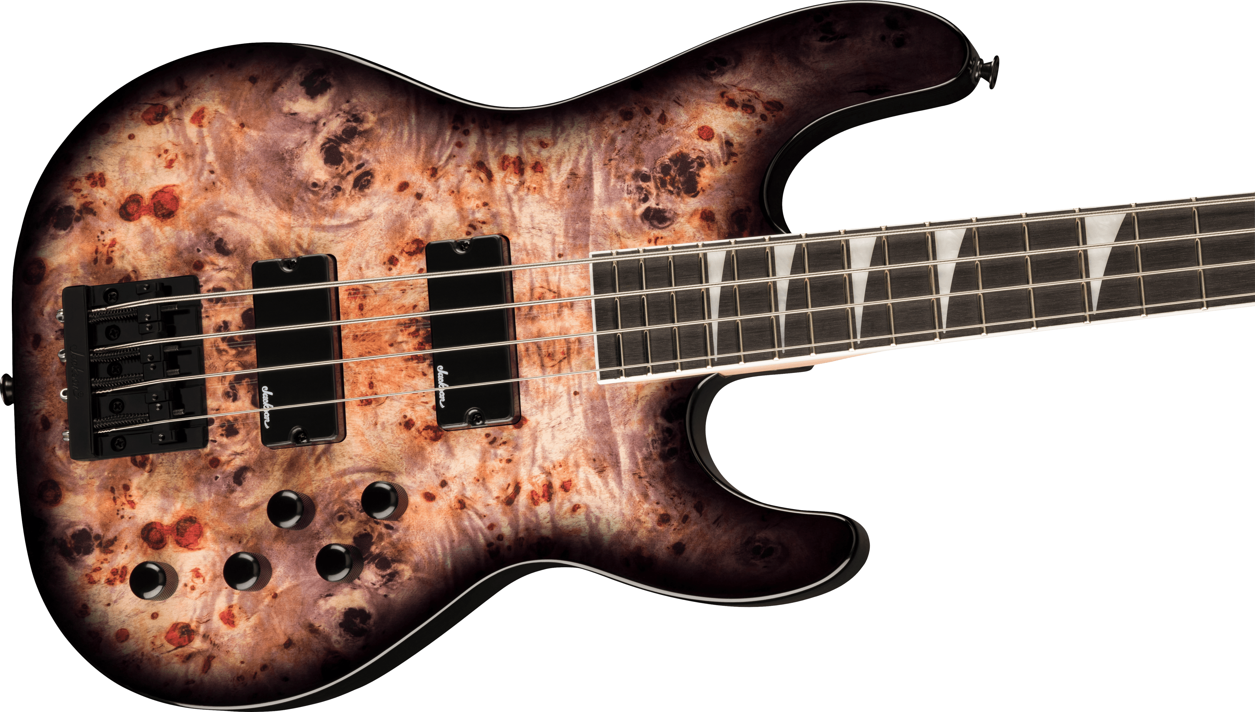 Jackson JS Series Concert Bass CB JS3P, Amaranth Fingerboard, Transparent Black Burst