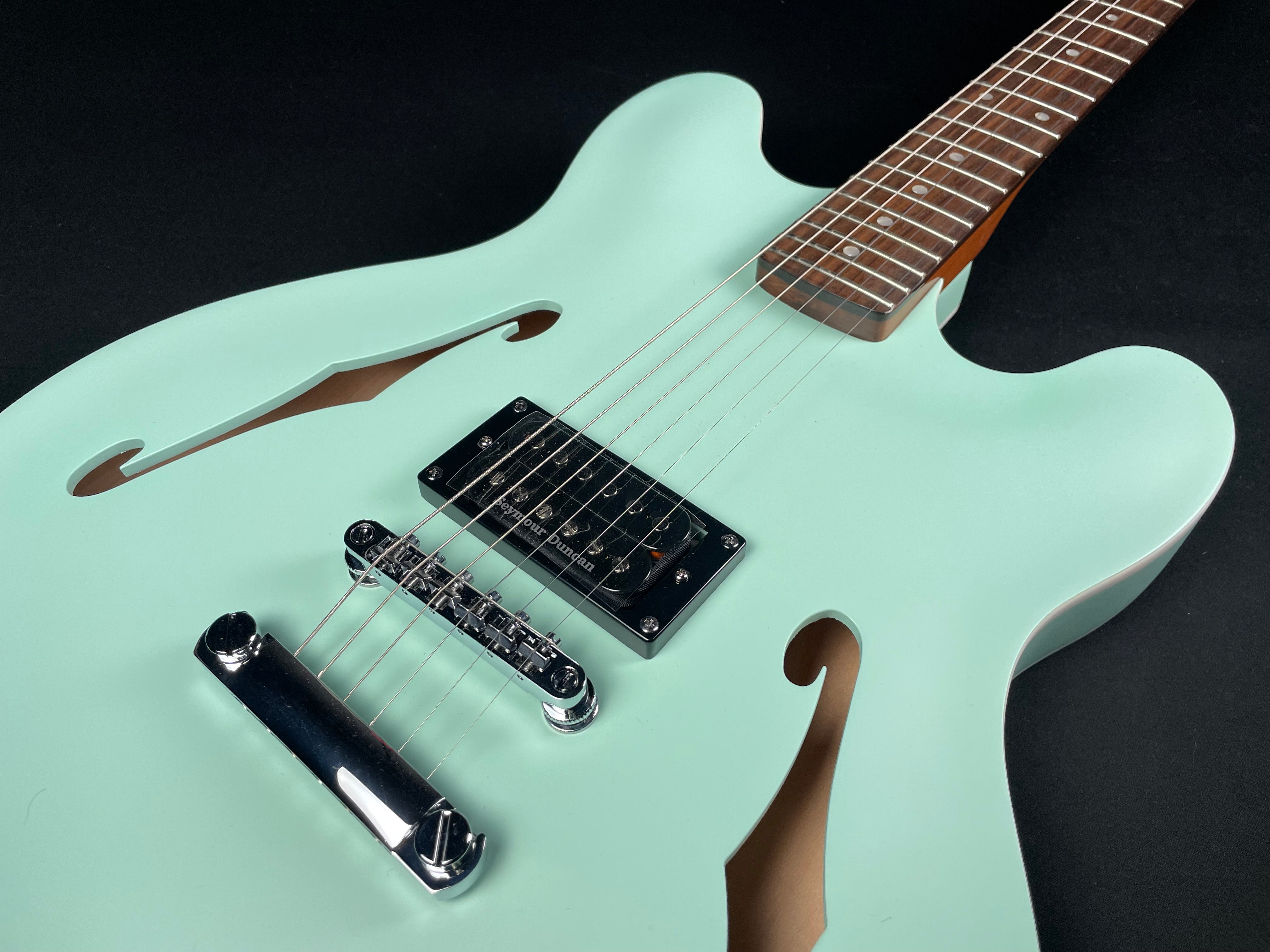 Fender Tom DeLonge Starcaster - Satin Surf Green (MINT) - Metronome Music Inc.