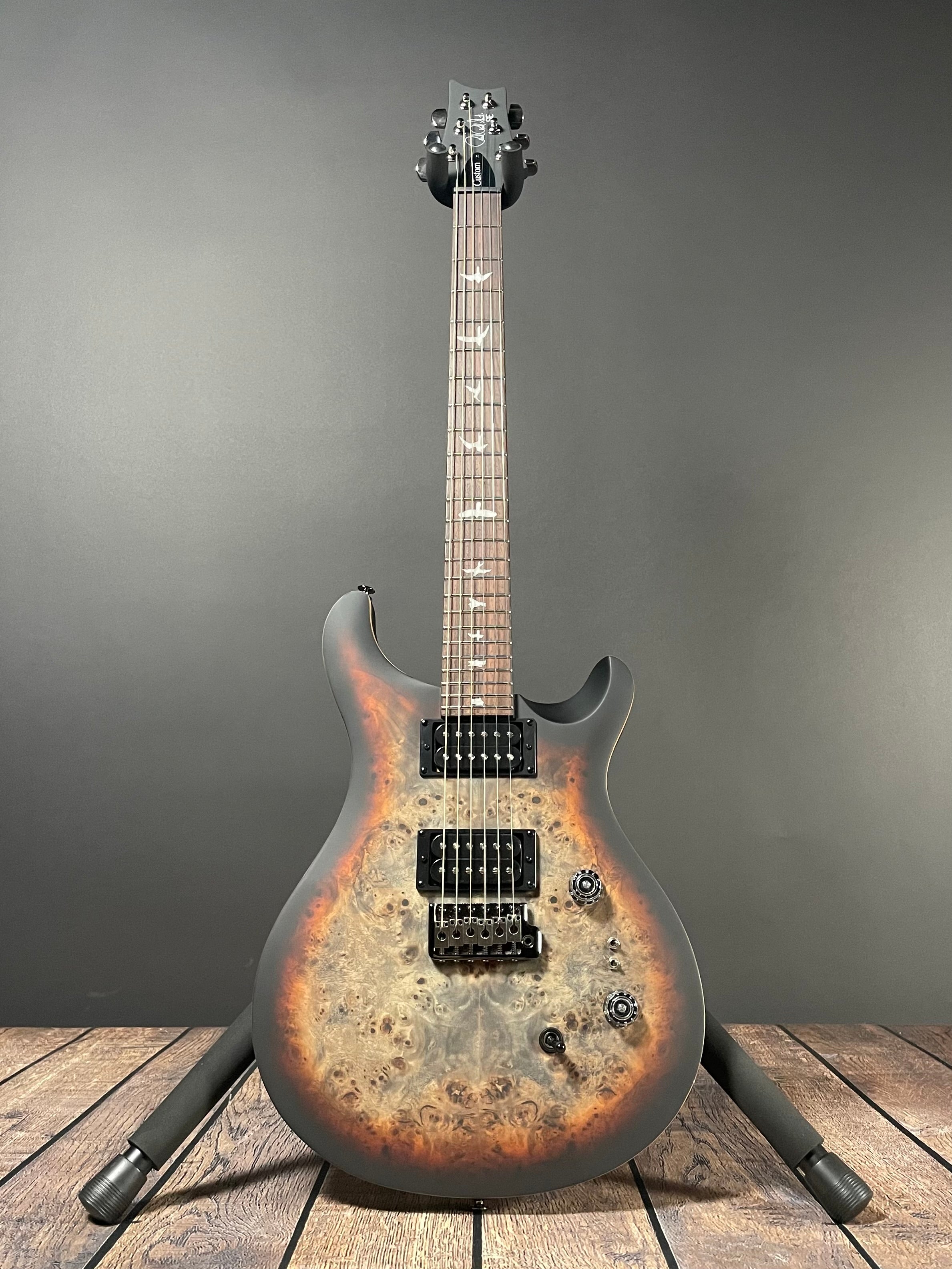 ギター PRS SE Custom 24 Walnut Burl PRS SE Custom 24-08 Poplar Burl Limited Edition Electric Guitar