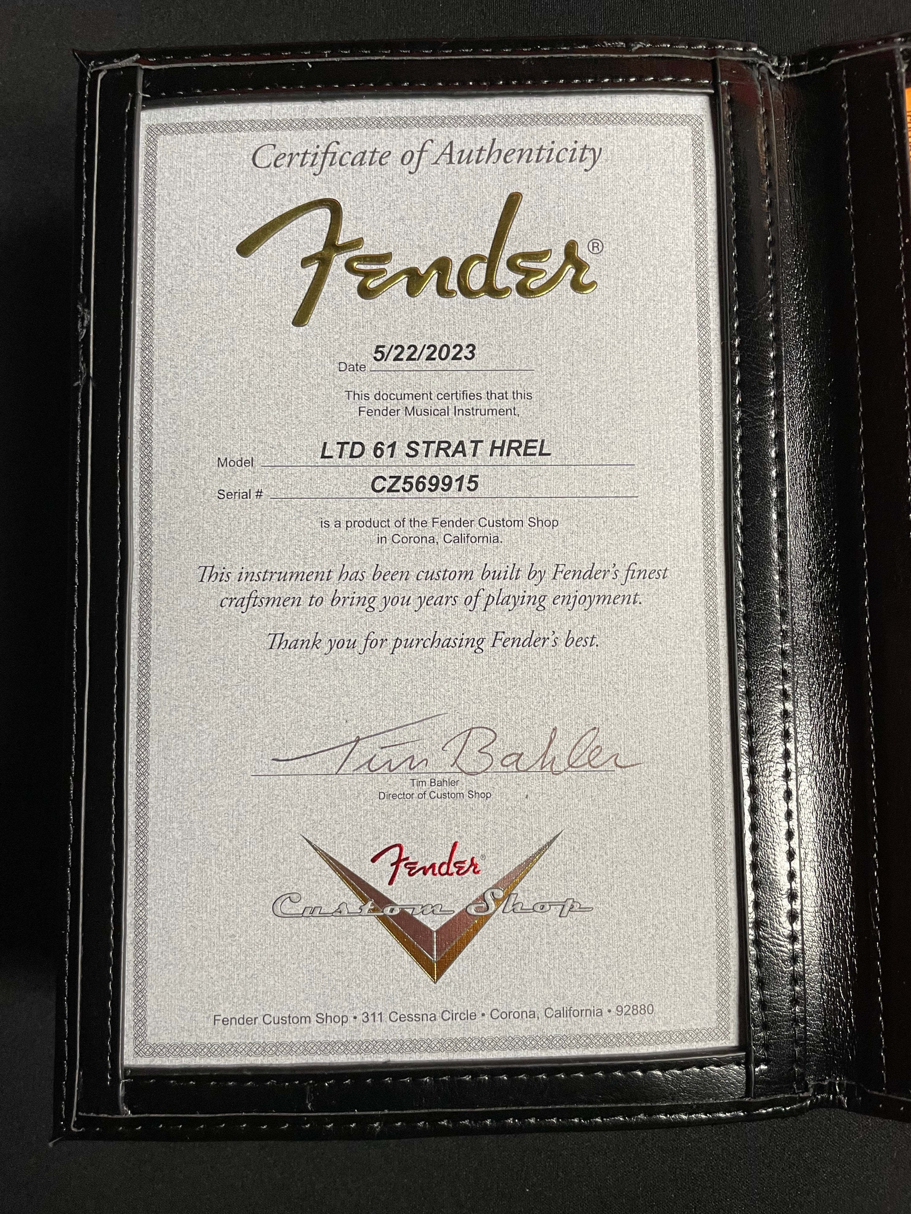 Fender Custom Shop Limited Edition '61 Stratocaster Heavy Relic- Aged Fiesta Red over 3TSB