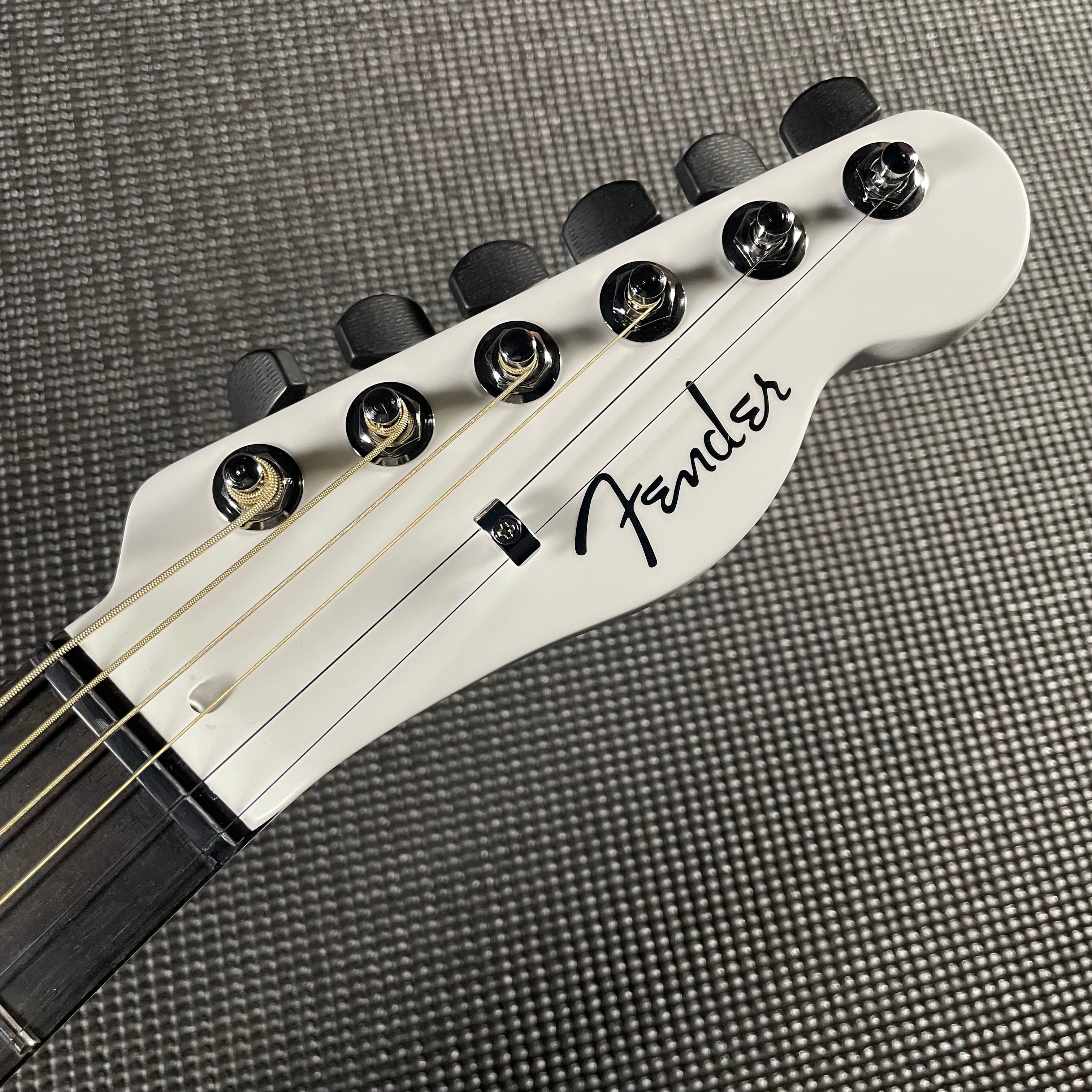 Fender Limited FINNEAS American Acoustasonic Telecaster - Satin Arctic White - Metronome Music Inc.