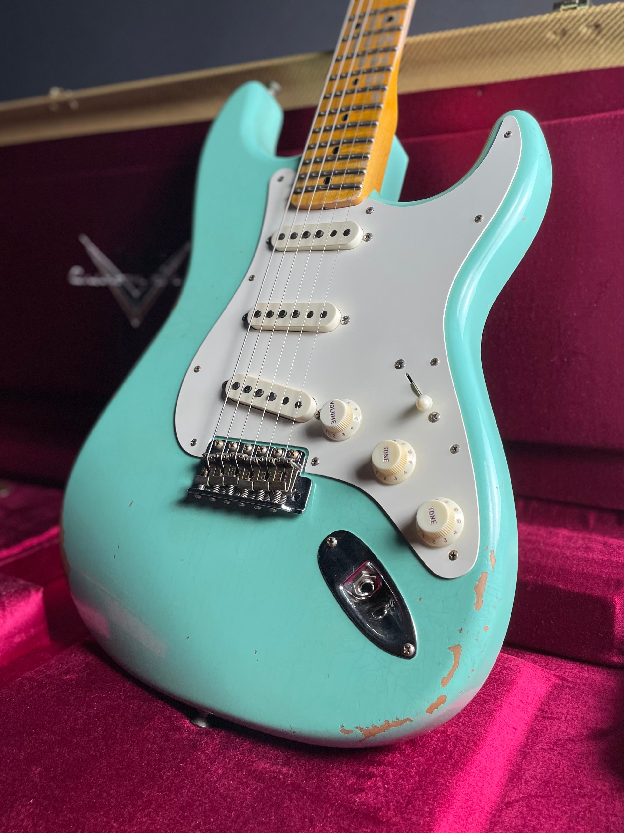 Fender Custom Shop Limited Edition Fat '50s Strat Relic - Super Faded Aged Sea Foam Green