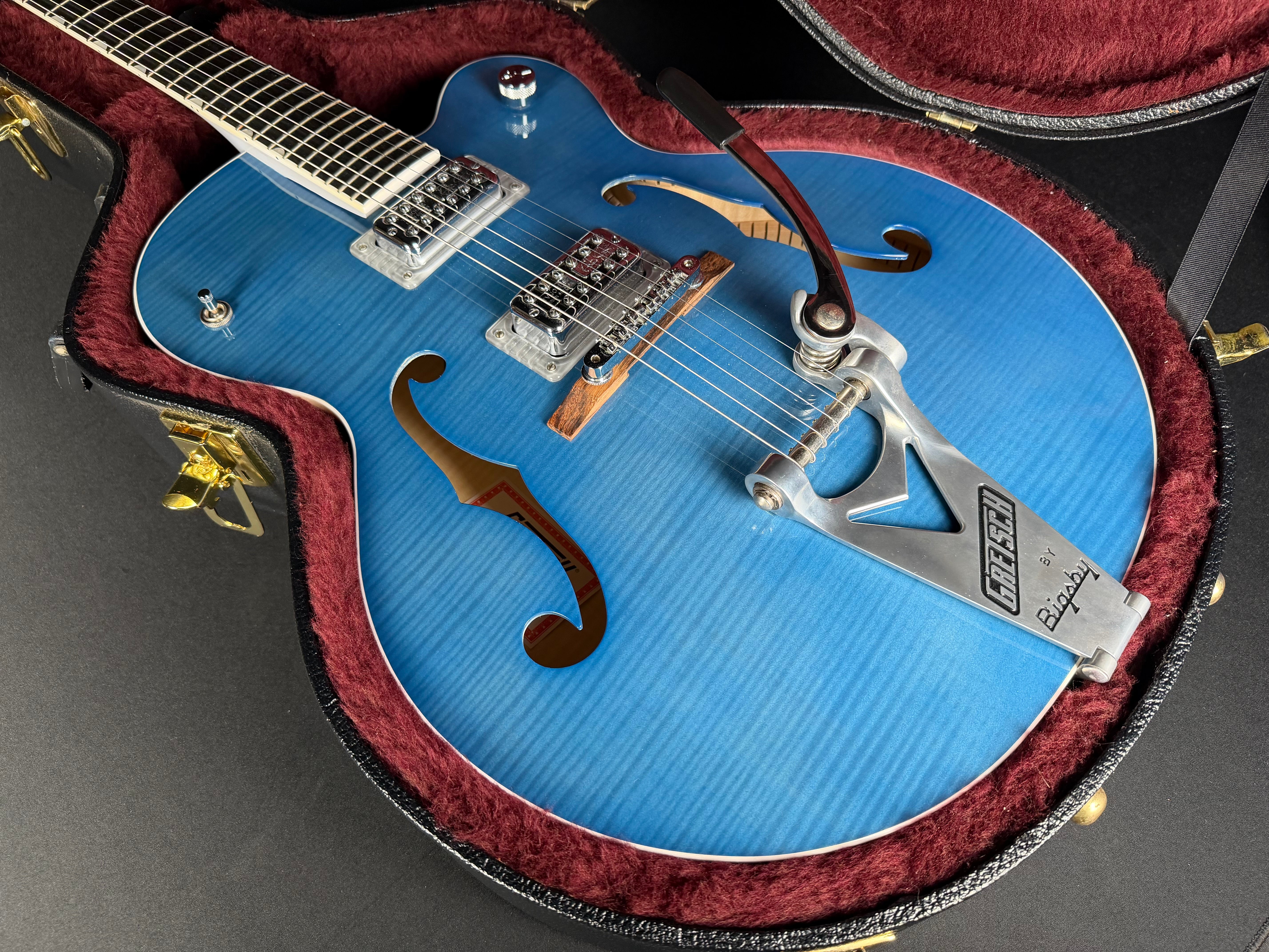Gretsch G6120SH Brian Setzer 2-Tone Hot Rod w/OHSC - Harbor Blue (Used)