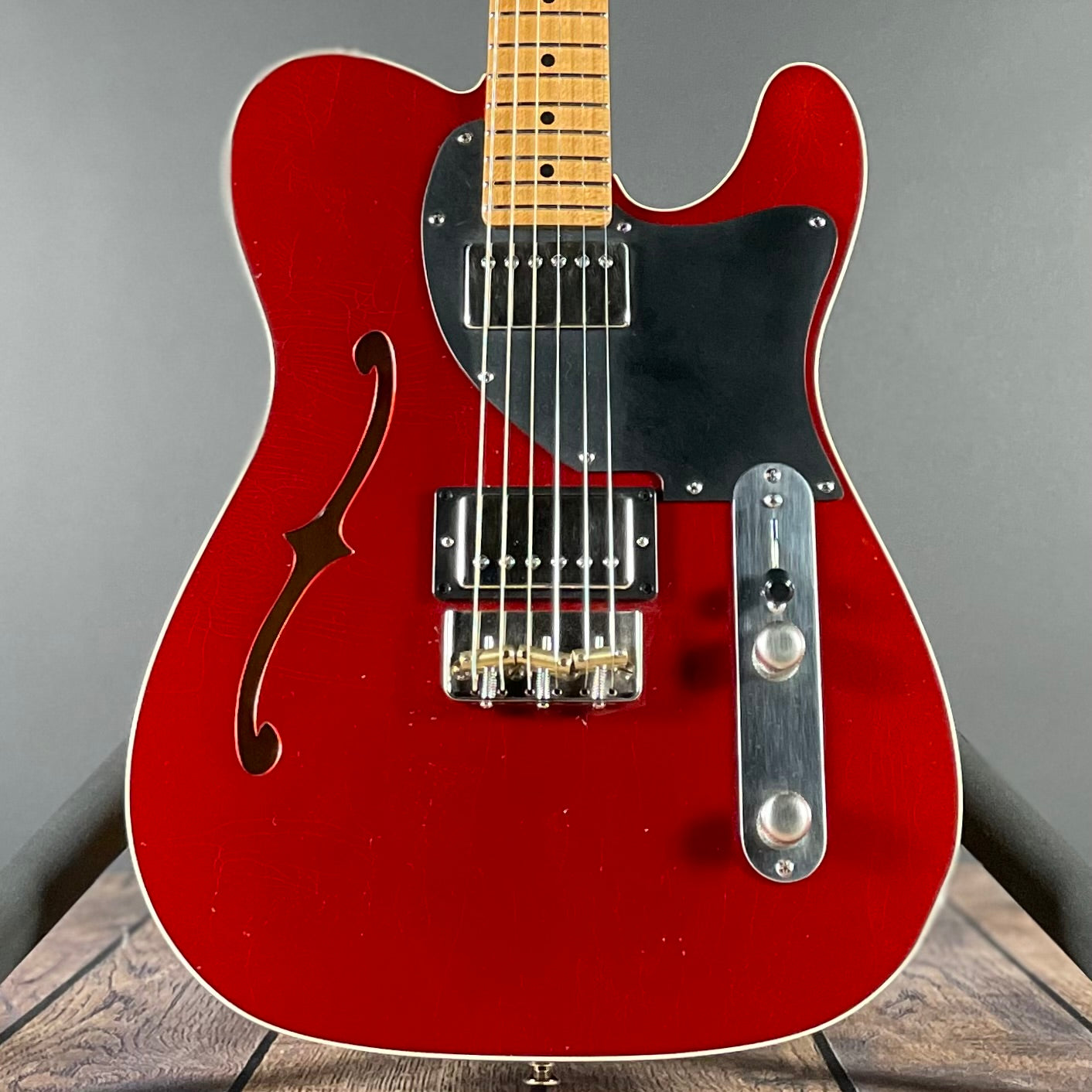 LsL Instruments Thin Bone HH "Lychee", Roasted Maple- Candy Apple Red (6lbs 3oz) - Metronome Music Inc.