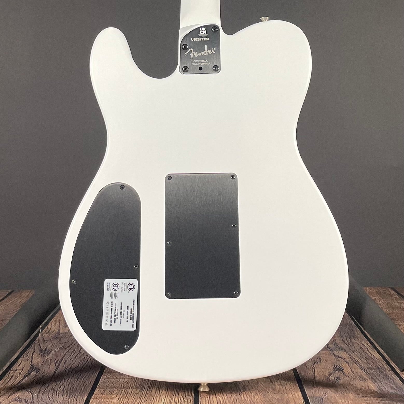 Fender Limited FINNEAS American Acoustasonic Telecaster - Satin Arctic White - Metronome Music Inc.