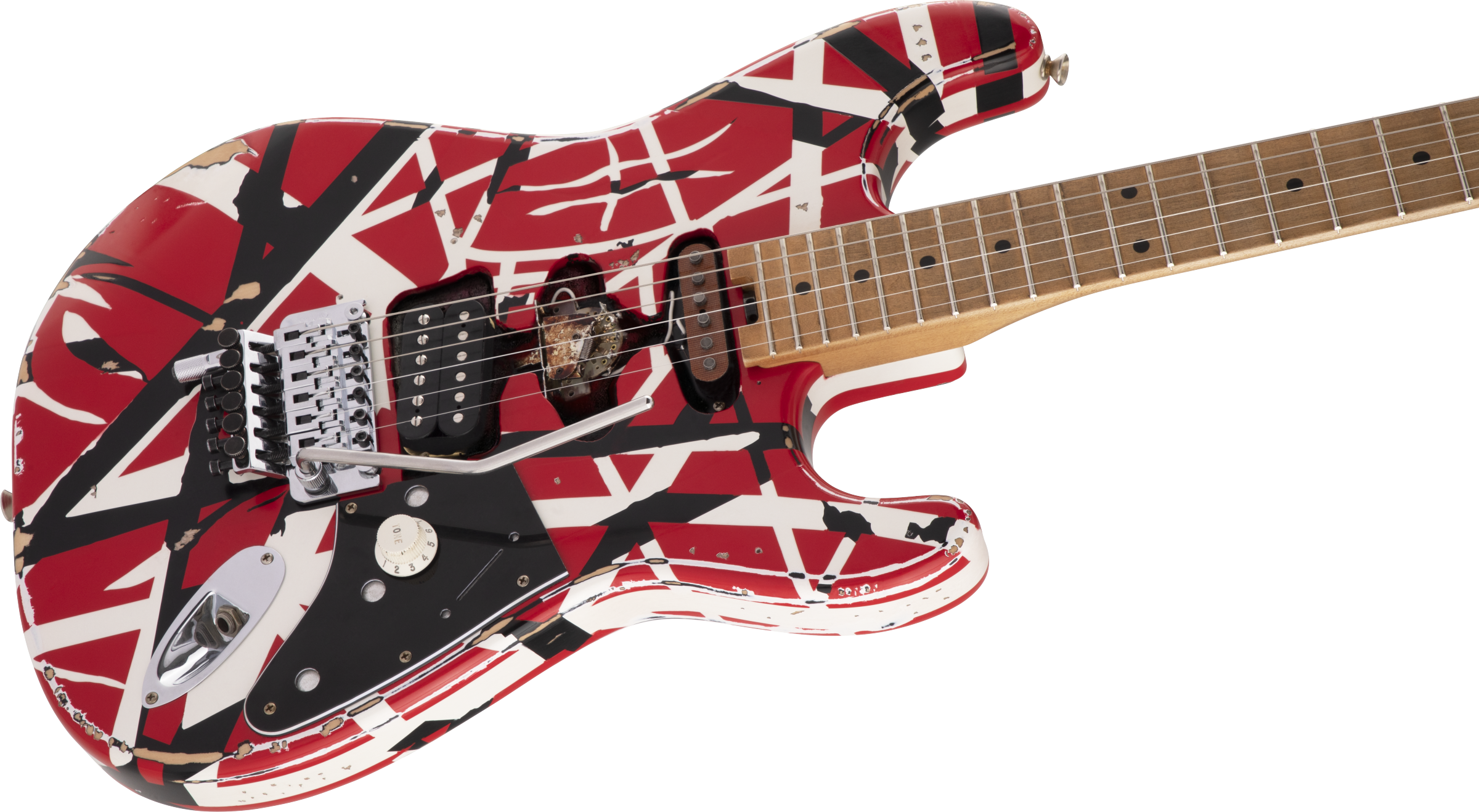 EVH Striped Series Frankenstein Relic - Red/Black/White (ETA 11/26/25)