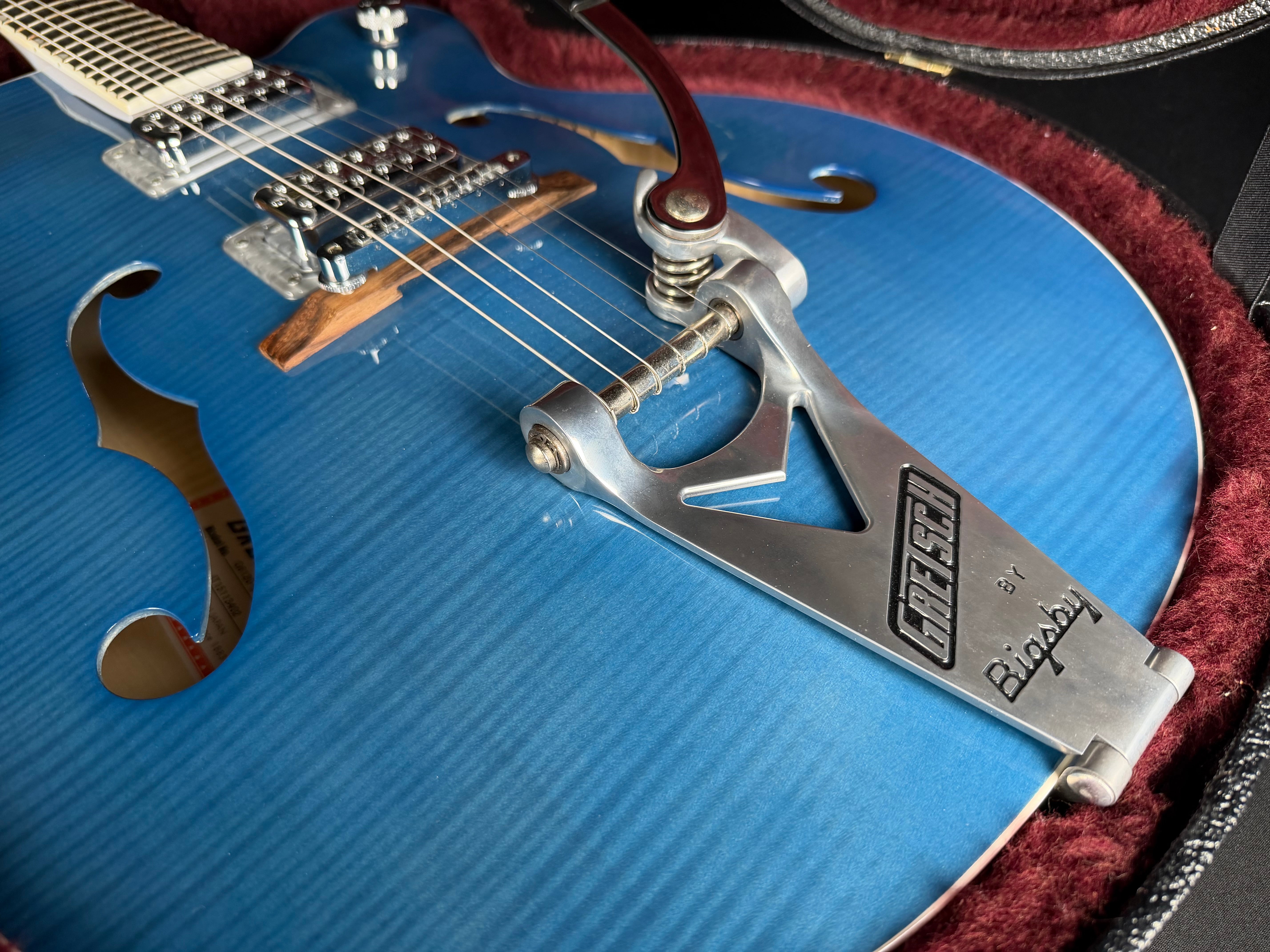 Gretsch G6120SH Brian Setzer 2-Tone Hot Rod w/OHSC - Harbor Blue (Used)