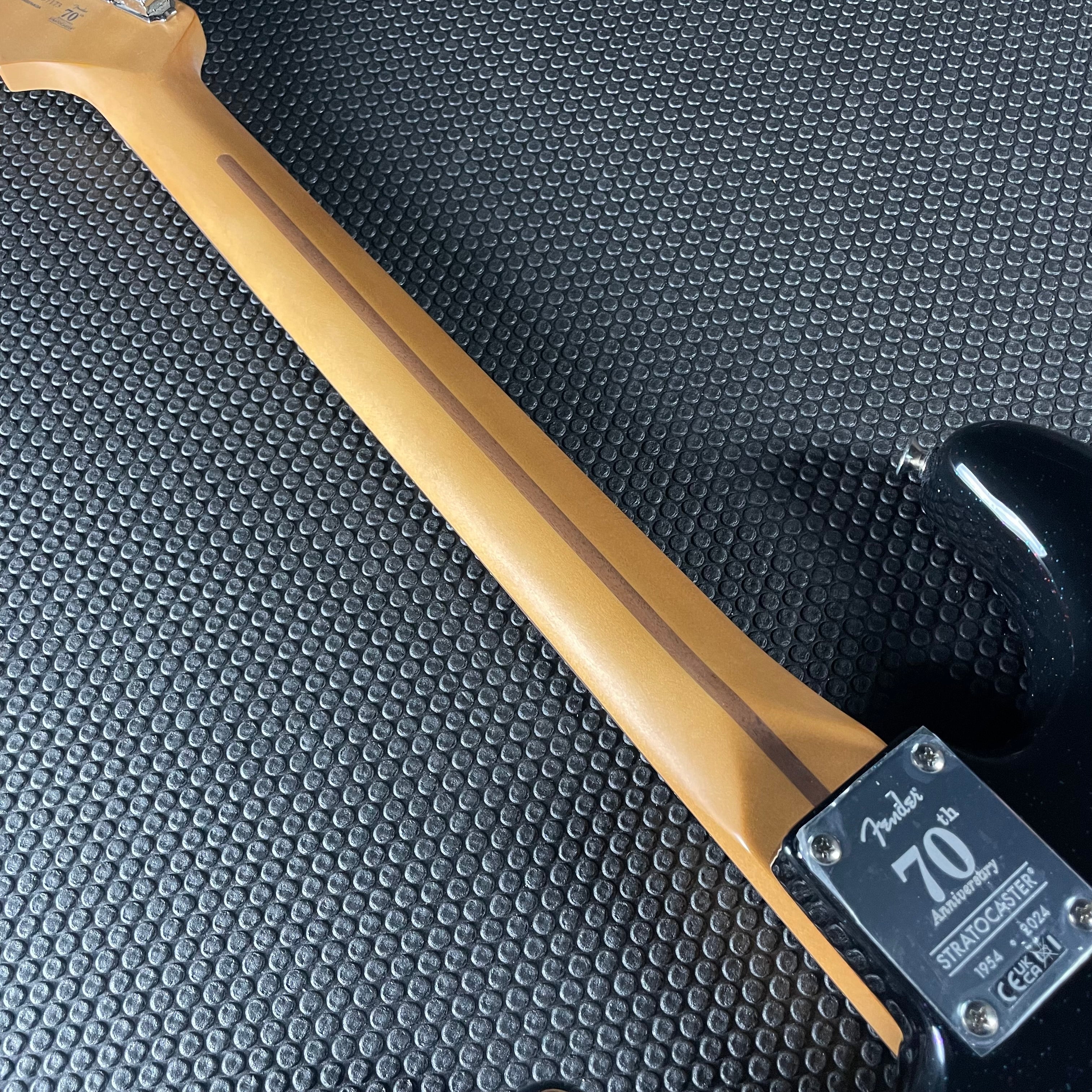 Fender 70th Anniversary Player Stratocaster, Rosewood- Nebula Noir (7lbs 6oz) - Metronome Music Inc.
