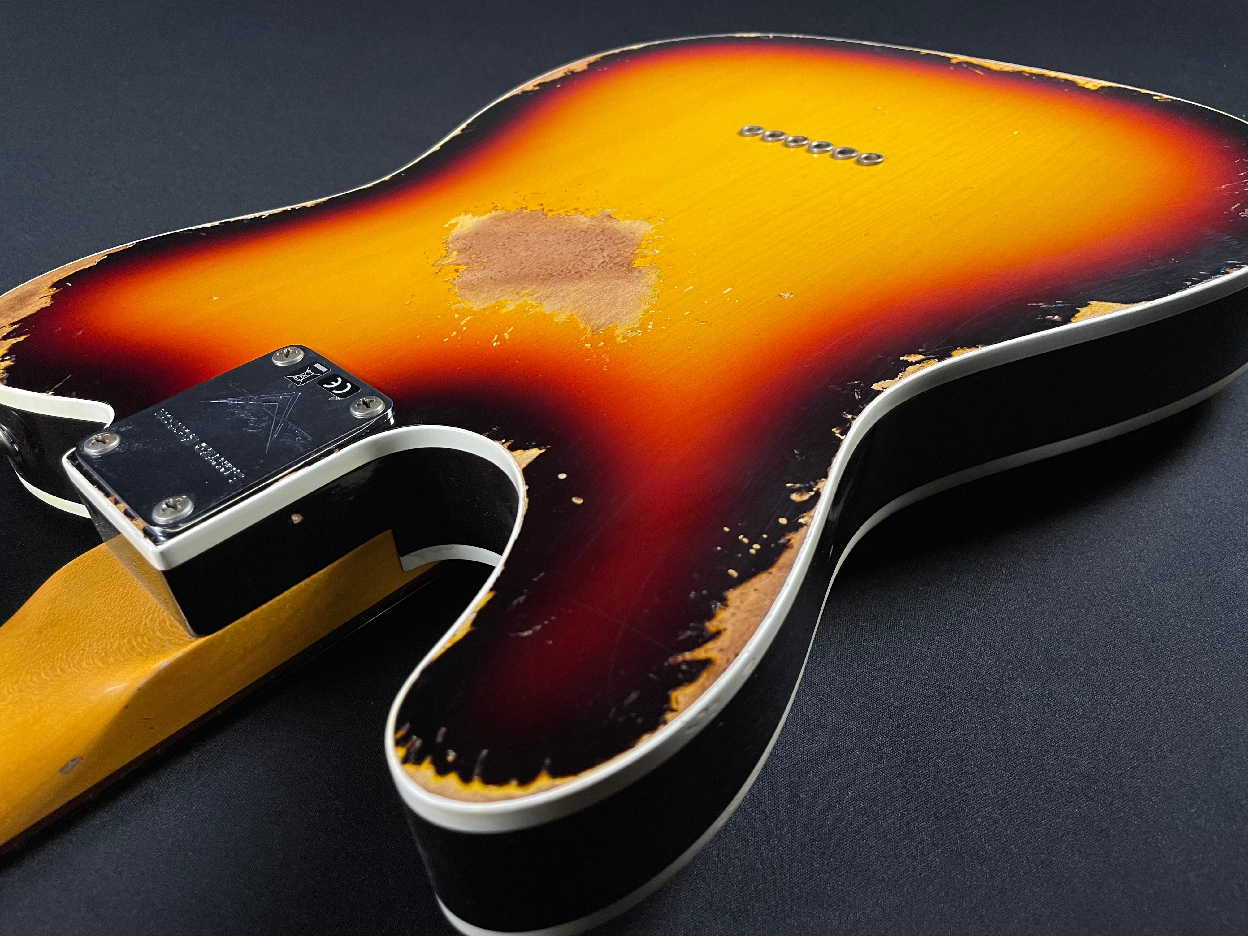 Fender Custom Shop LTD Reverse 1960 Tele Custom, Heavy Relic - 3-Color Sunburst