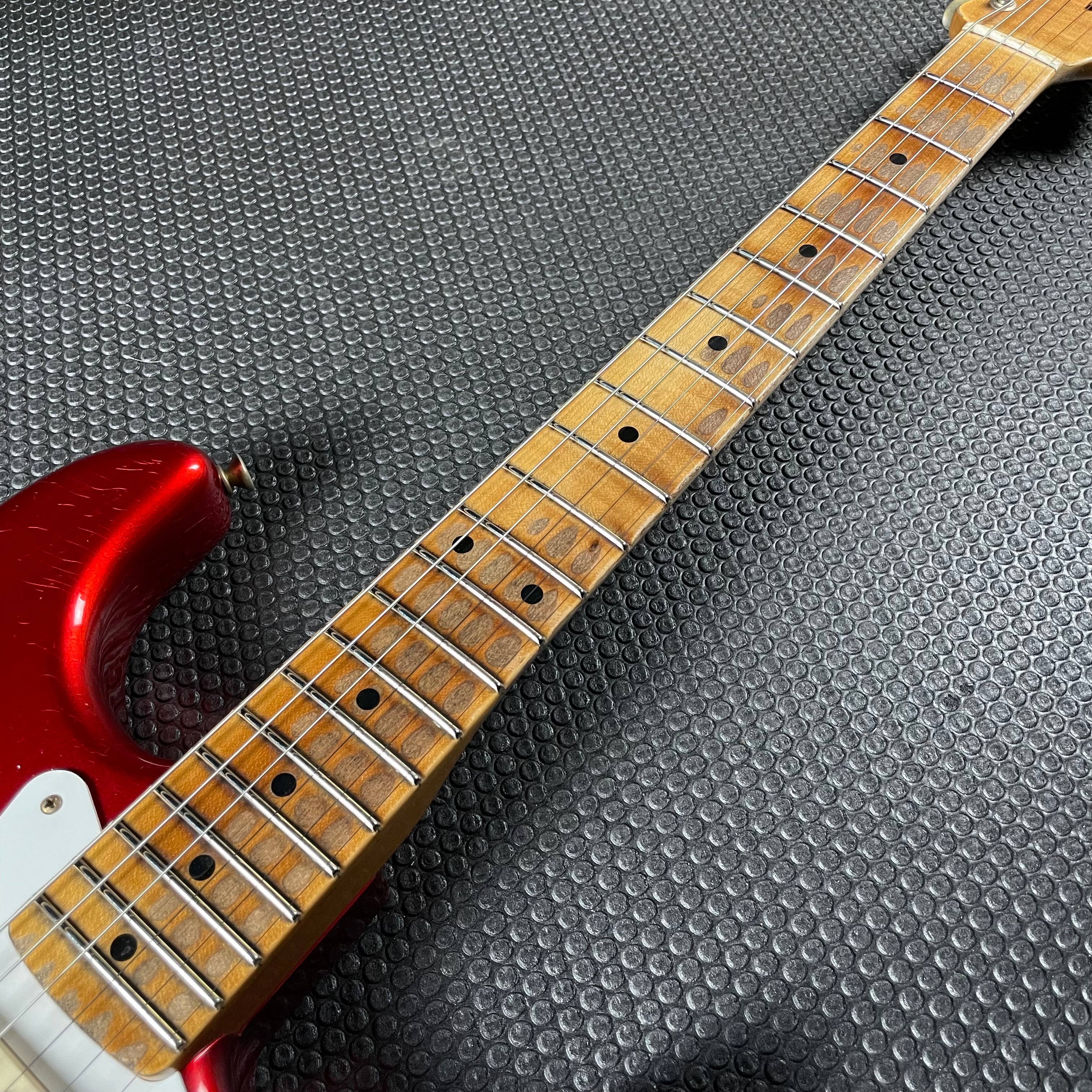 Fender Custom Shop 1958 Stratocaster, Heavy Relic-Faded Aged Candy Apple Red - Metronome Music Inc.