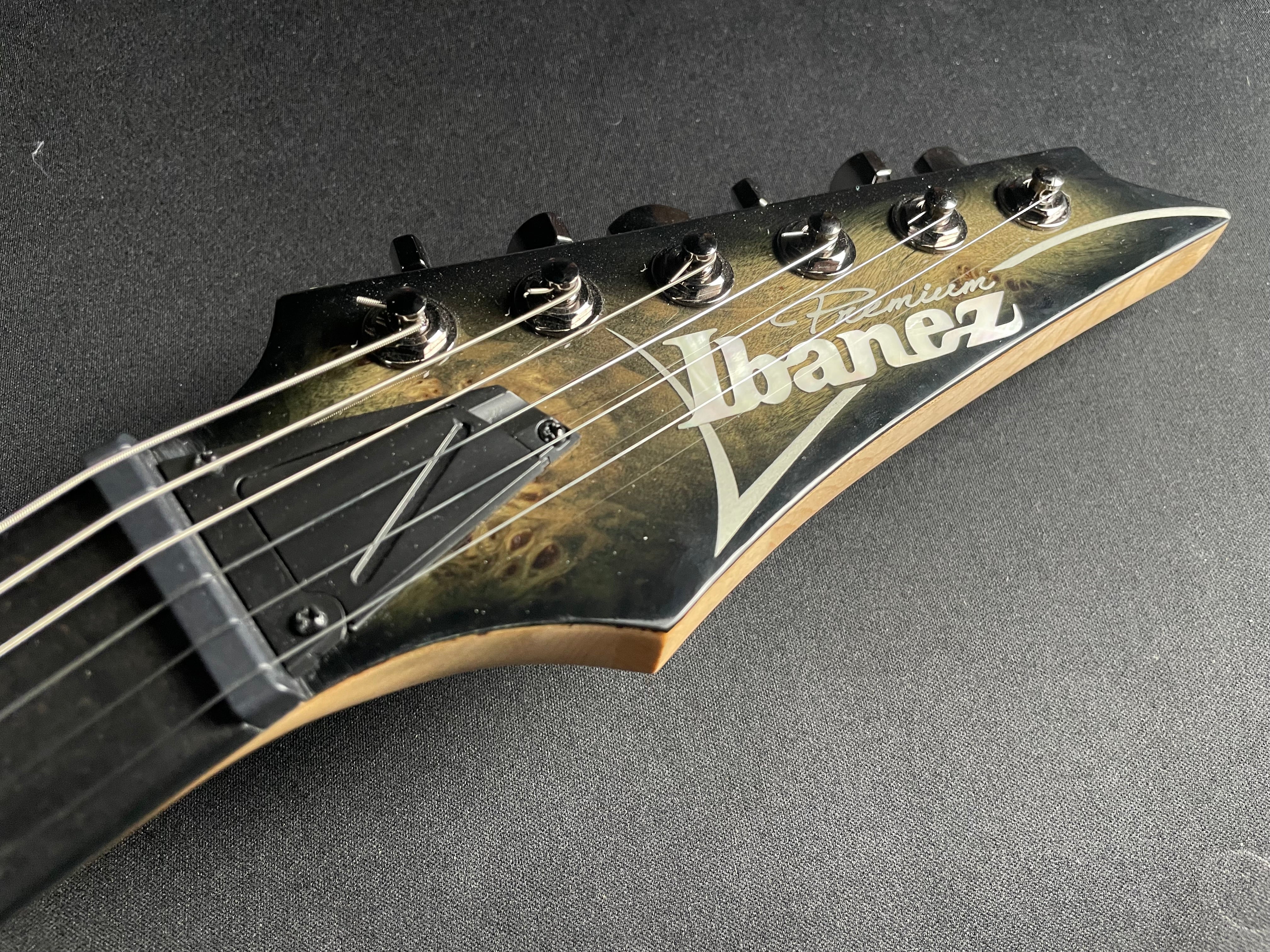 Ibanez RG1121RB Premium w/Gig Bag - Charcoal Burst Burl (Used) - Metronome Music Inc.