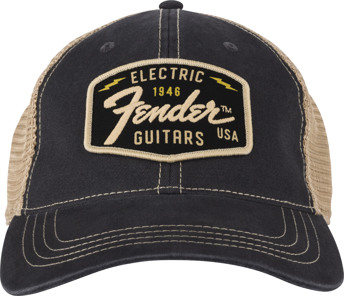 Fender Transition Logo Patch Hat, Black/Stone One Size - Metronome Music Inc.