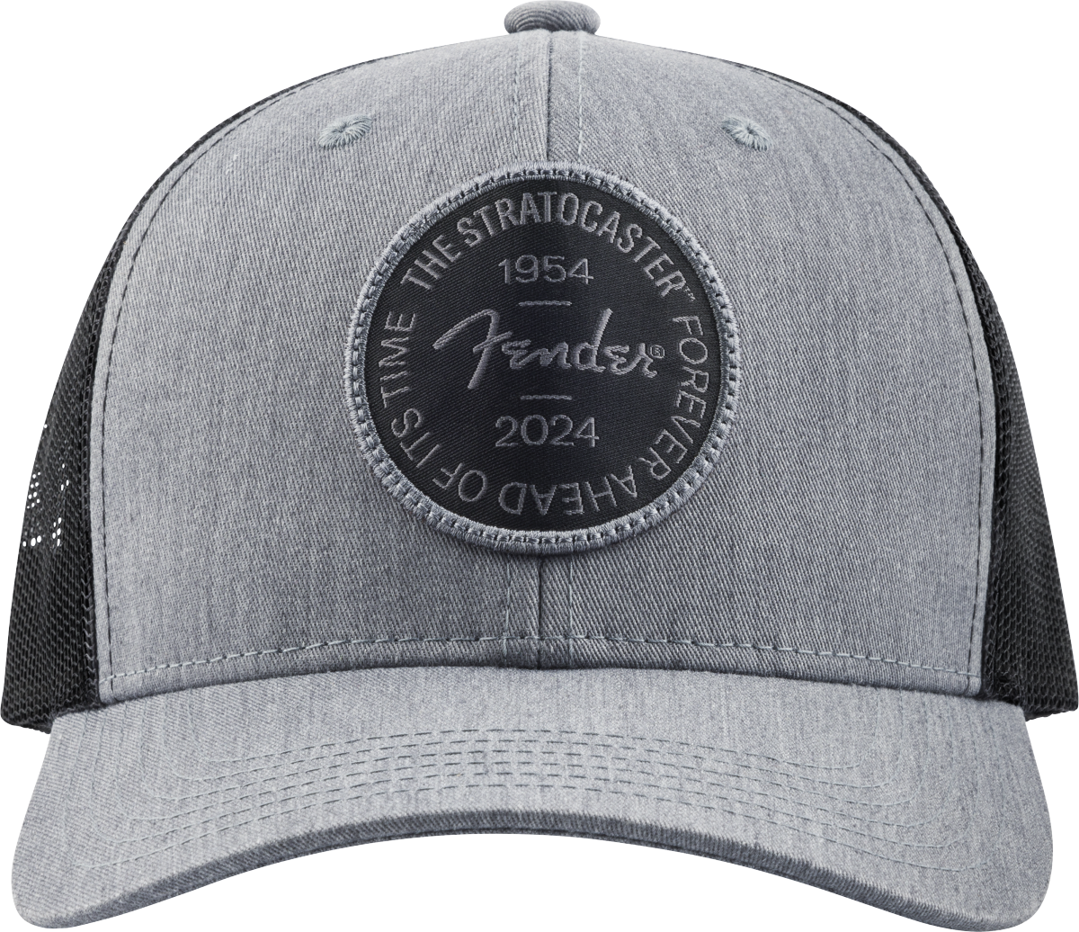 Fender Stratocaster™ 70th Anniversary Badge Hat, Gray Heather, One Size - Metronome Music Inc.