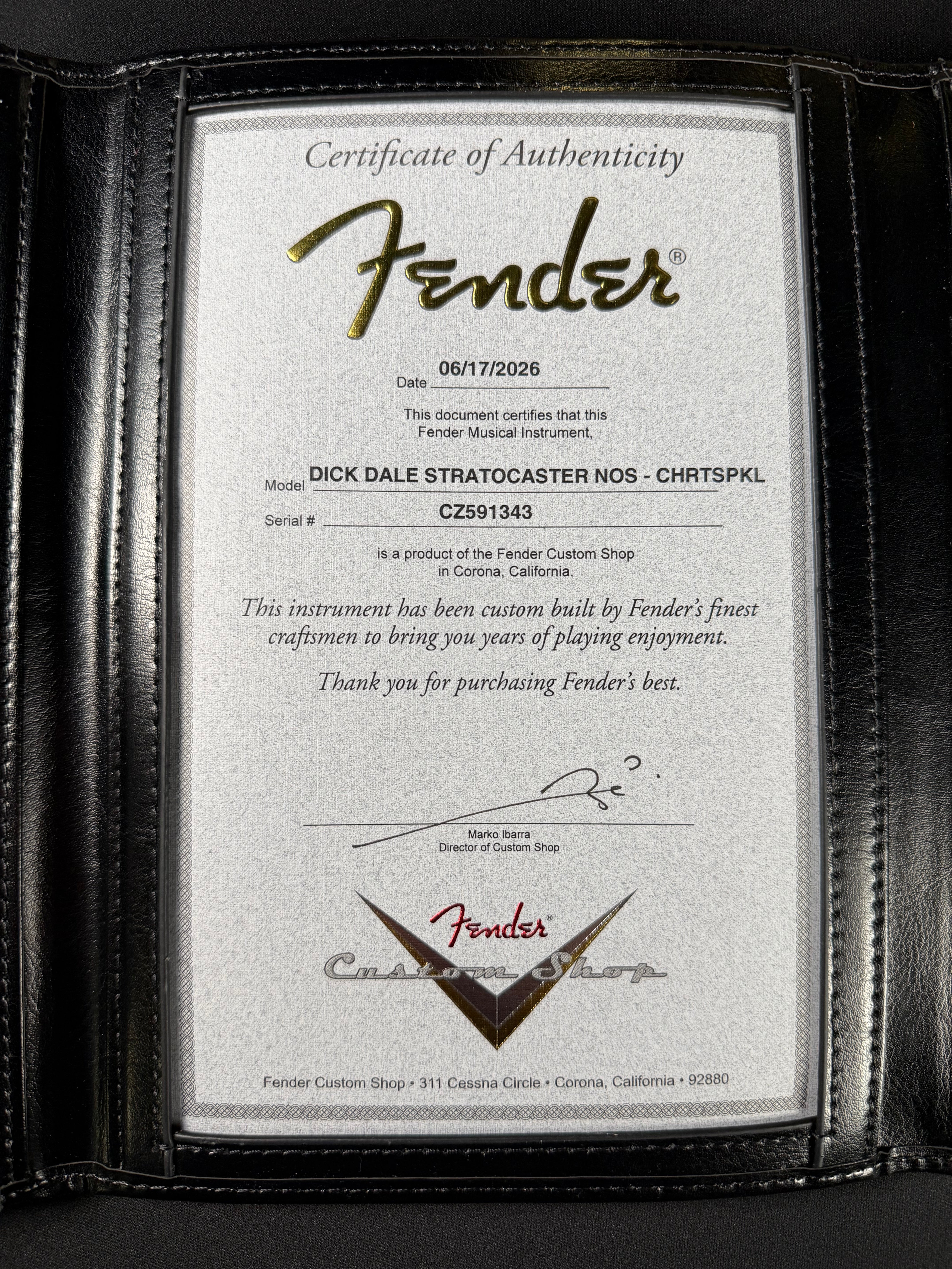 Fender Custom Shop Dick Dale Stratocaster - Chartreuse Sparkle