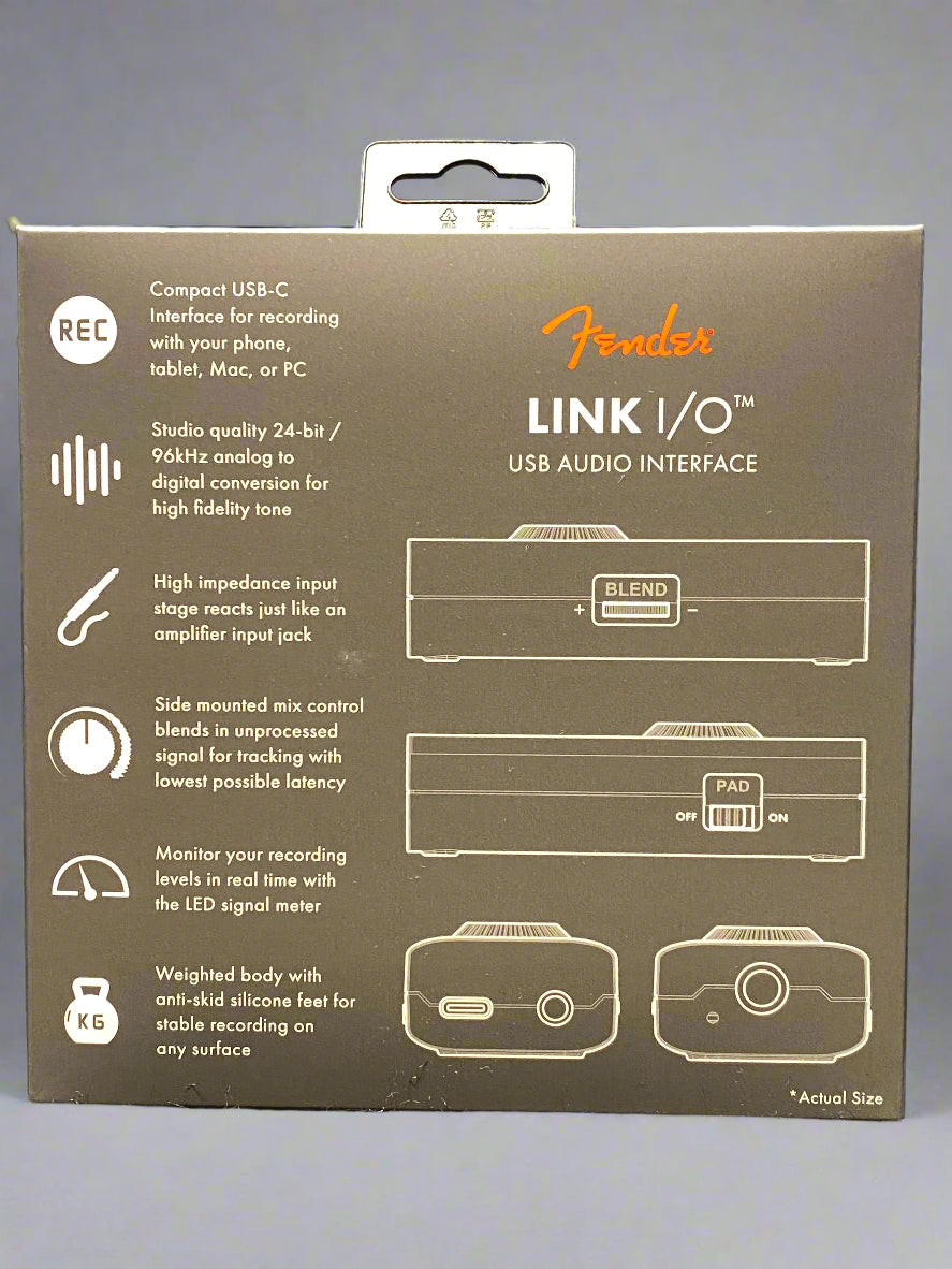 FENDER LINK I/O USB AUDIO INTERFACE (Used) - Metronome Music Inc.