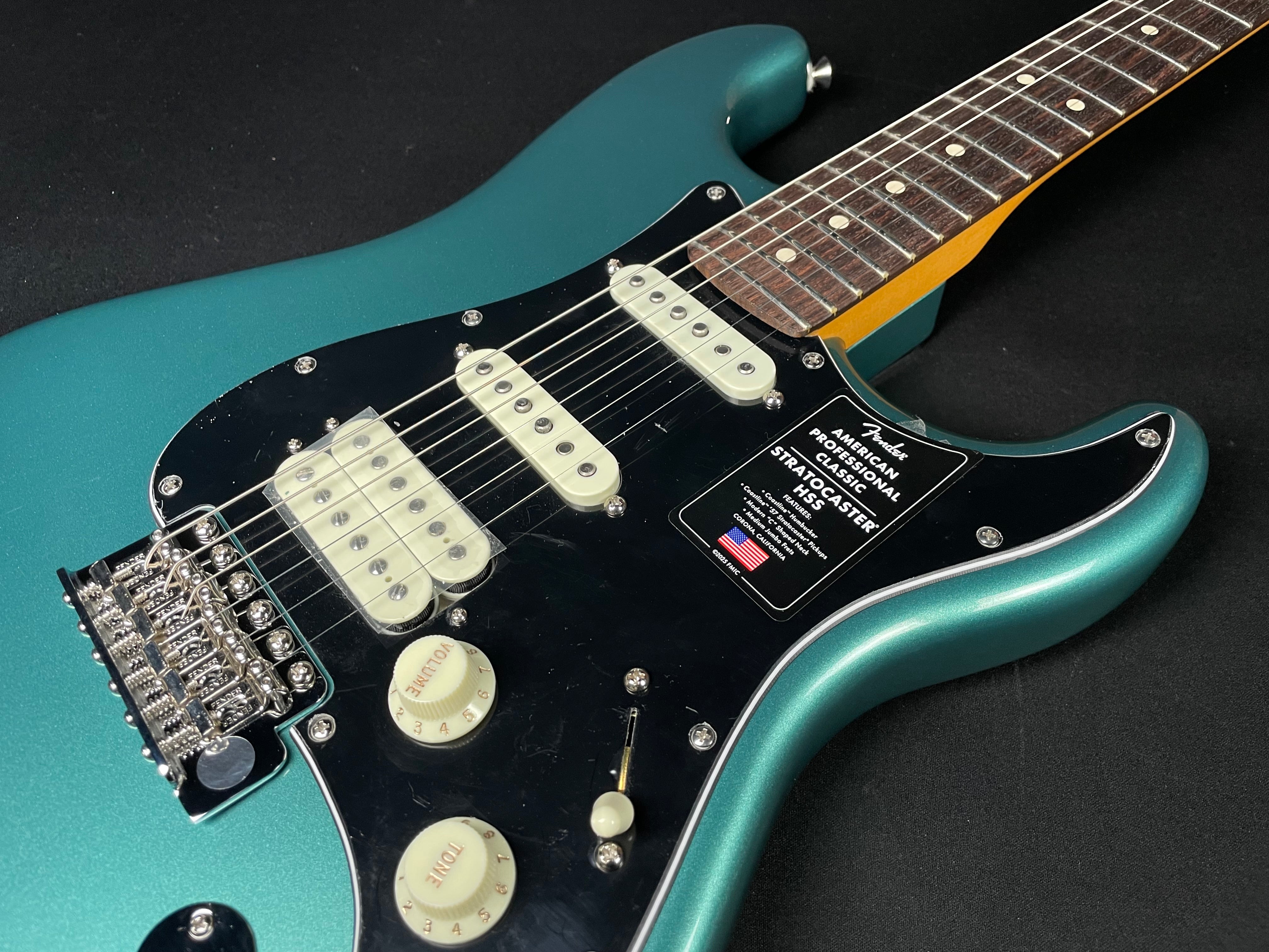 Fender American Professional Classic Stratocaster - HSS, Faded Sherwood Green Metallic