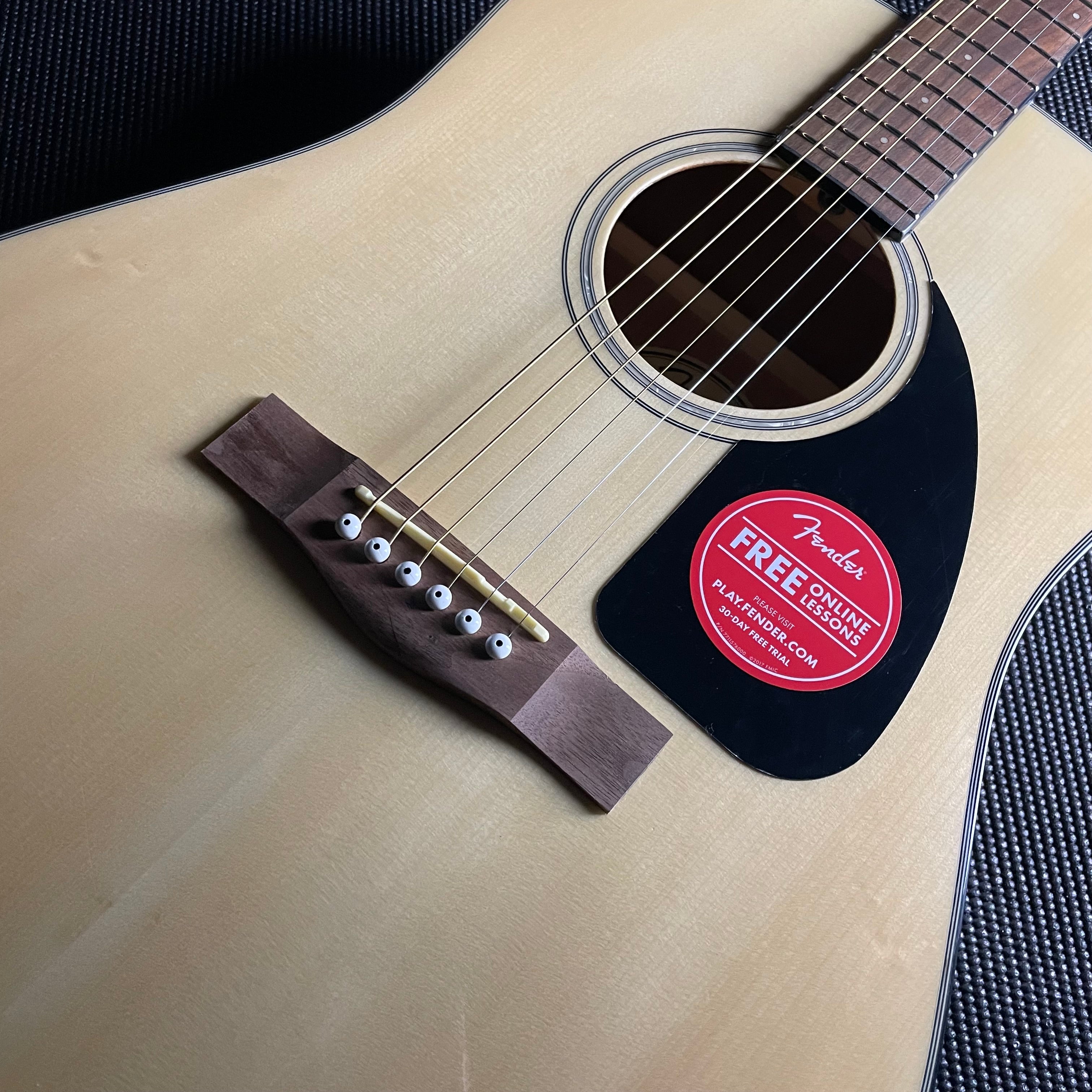 Fender CD-60 Dreadnought Acoustic w/Case, Walnut Fingerboard- Natural - Metronome Music Inc.