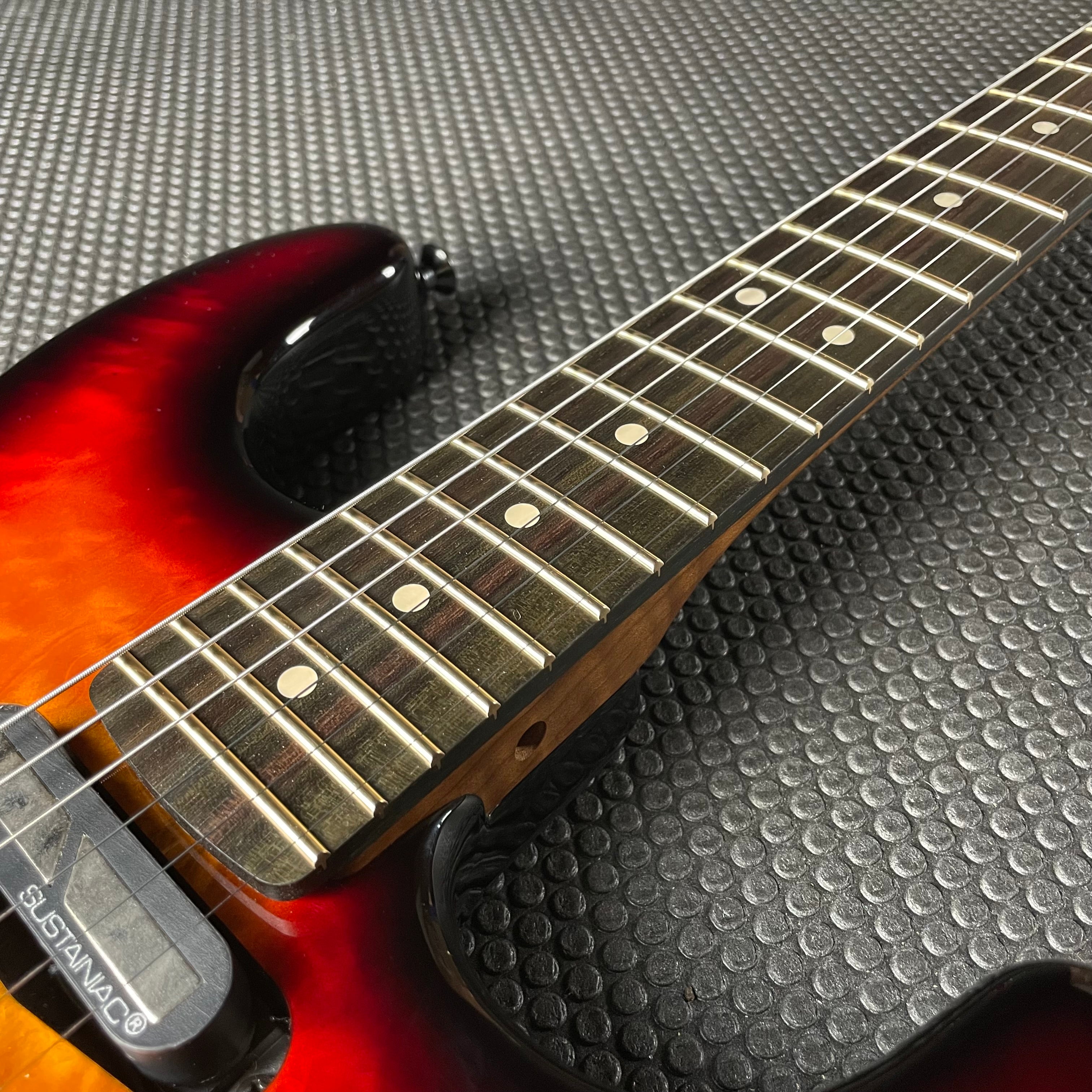 Warmoth Partscaster HSS w/ Sustainiac, Roasted Flame Maple- Quilt Top