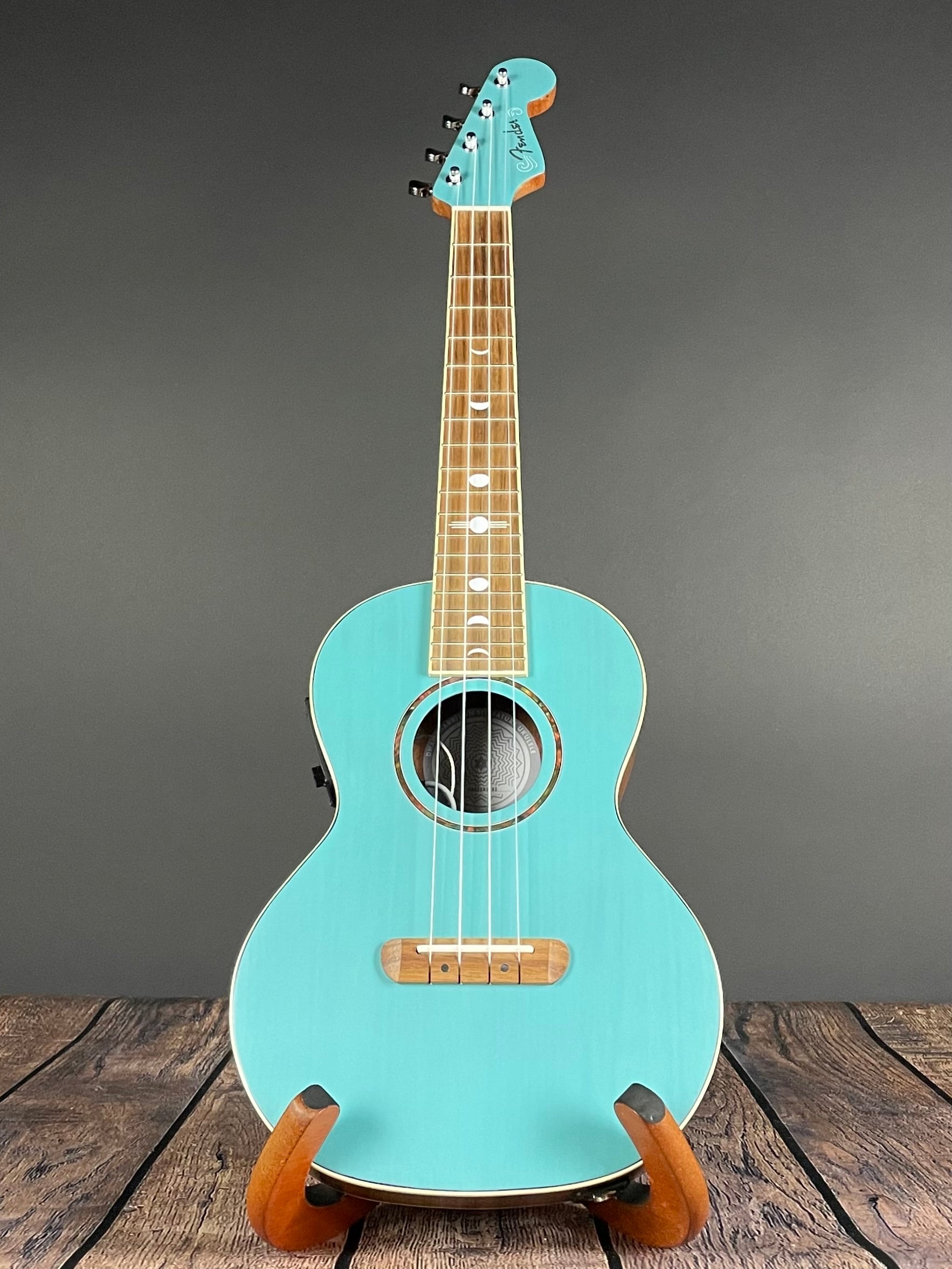 Fender Dani Harrison Tenor Ukulele- Turquoise - Metronome Music Inc.