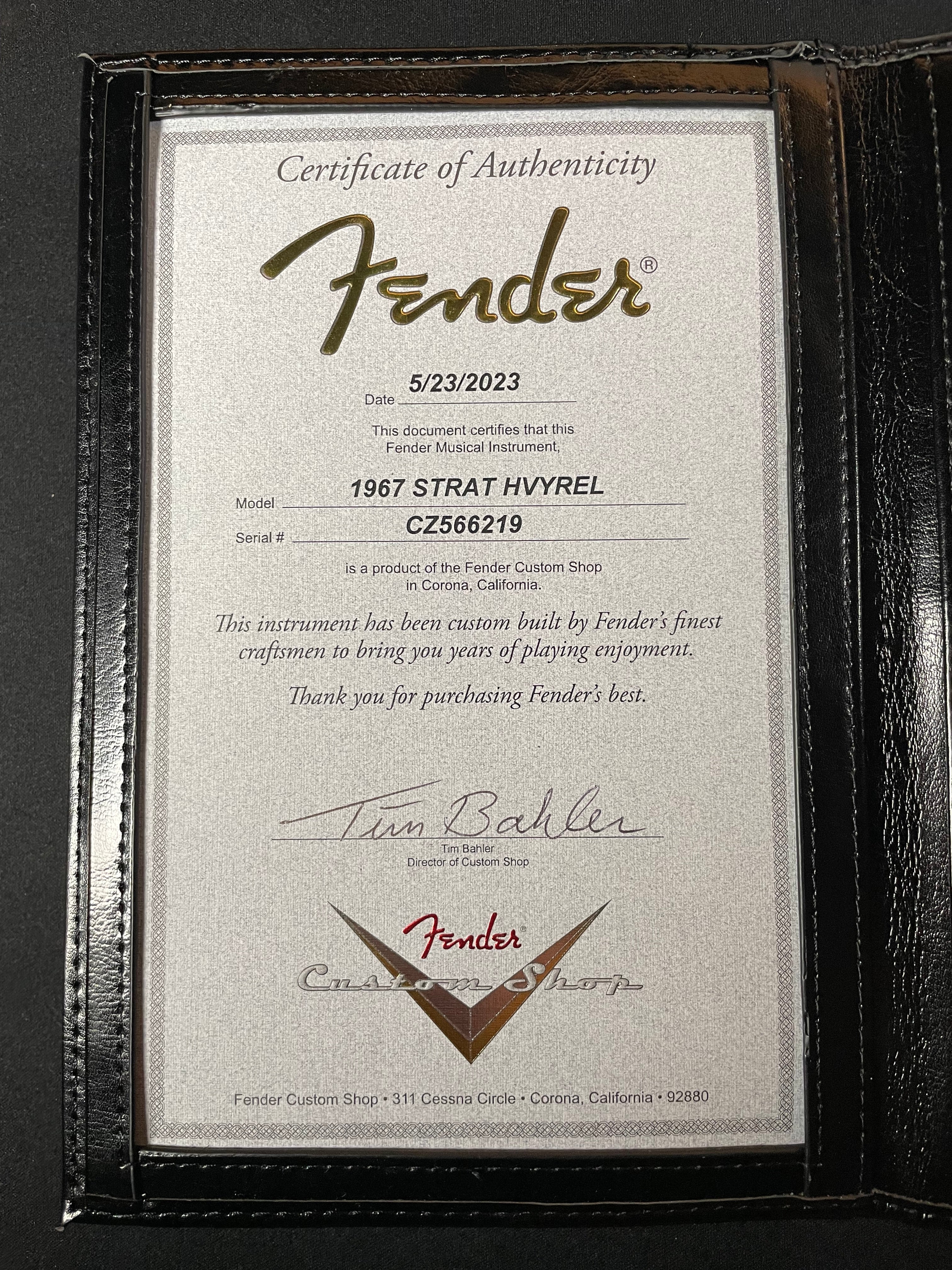 Fender Custom Shop 1967 Stratocaster Heavy Relic - Aged Vintage White