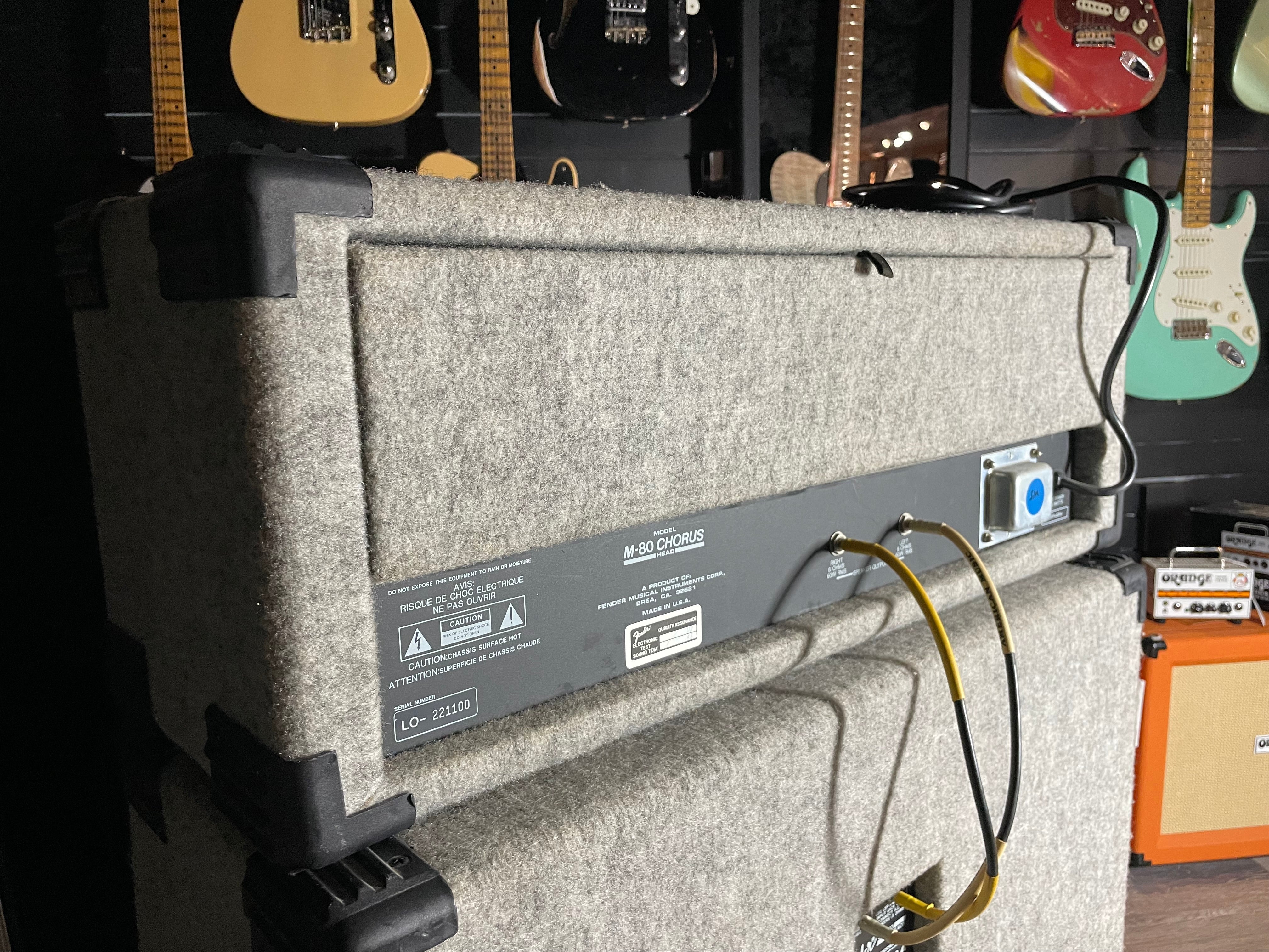 Fender M-80 Solid State Amp Head and Cabinet (1991) - Metronome Music Inc.